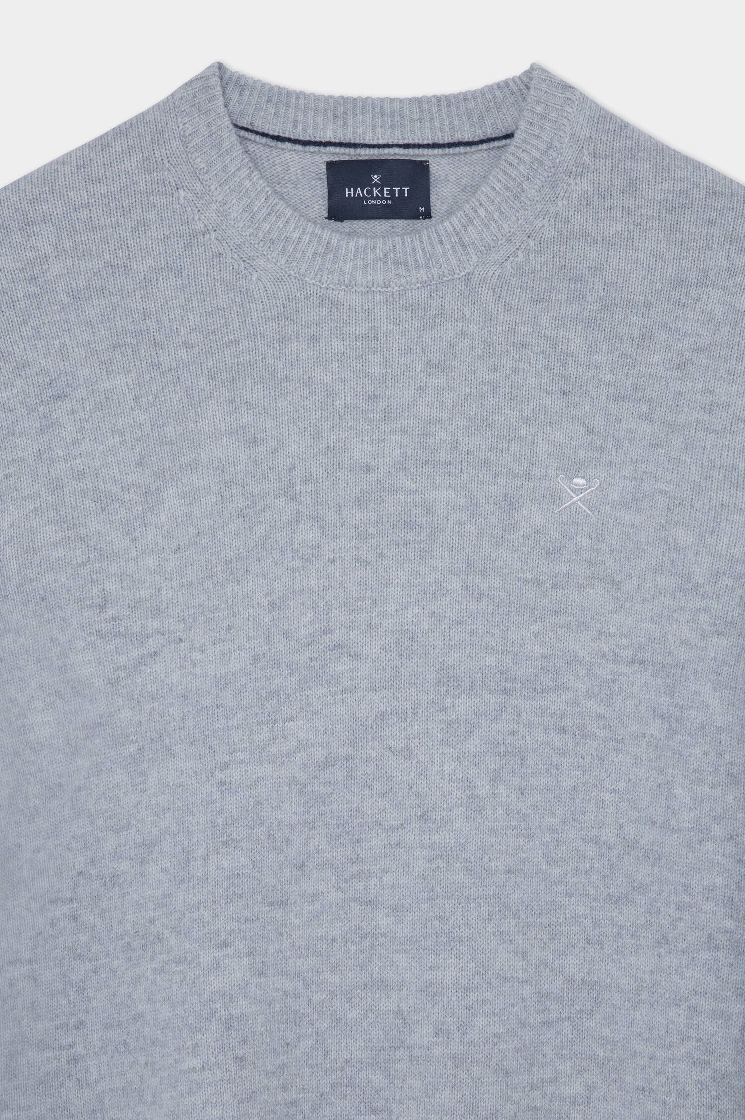 Pullover aus Lammwolle in Hellgrau Pullover aus Lammwolle in Hellgrau