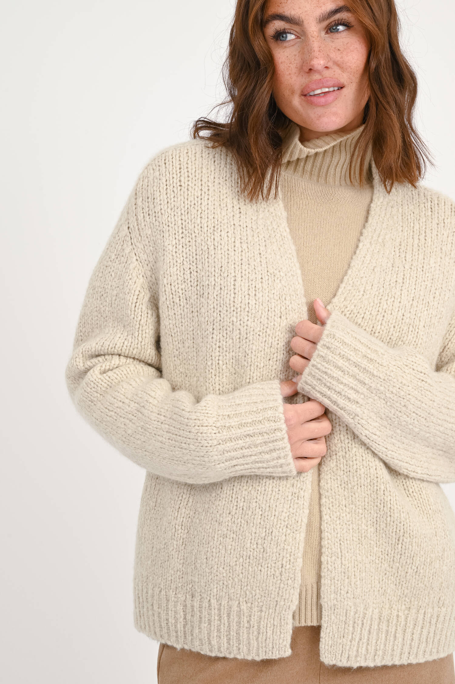 Oversize Cashmere Weste in Natur Oversize Cashmere Weste in Natur