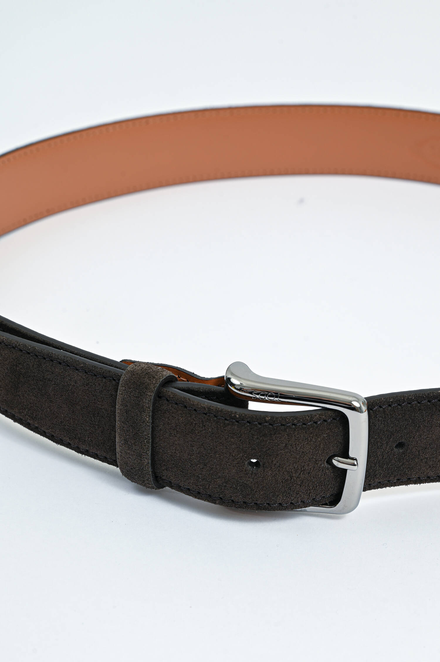 Gürtel aus Veloursleder in Braun