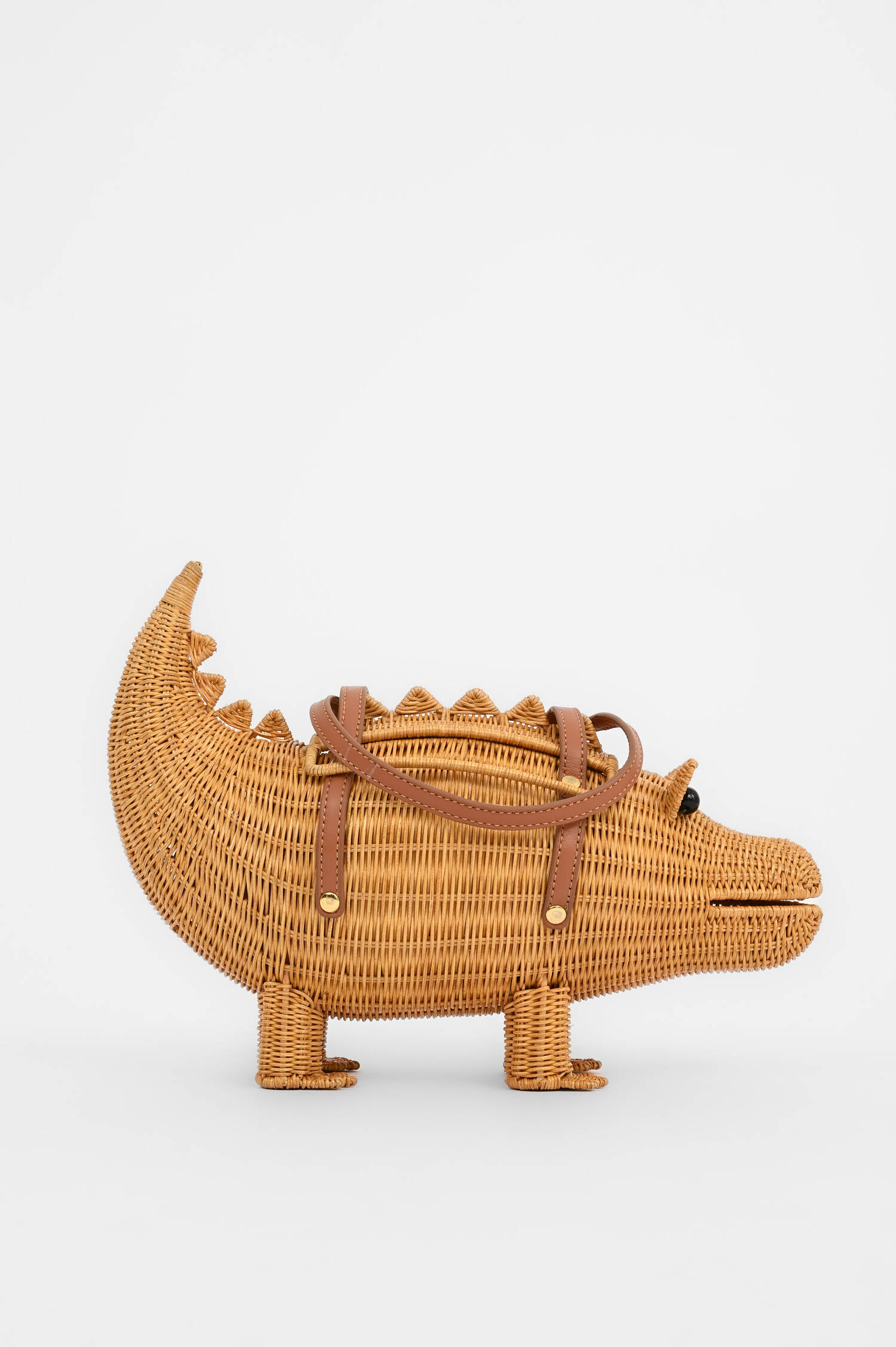 Crocodile Clutch in Honey