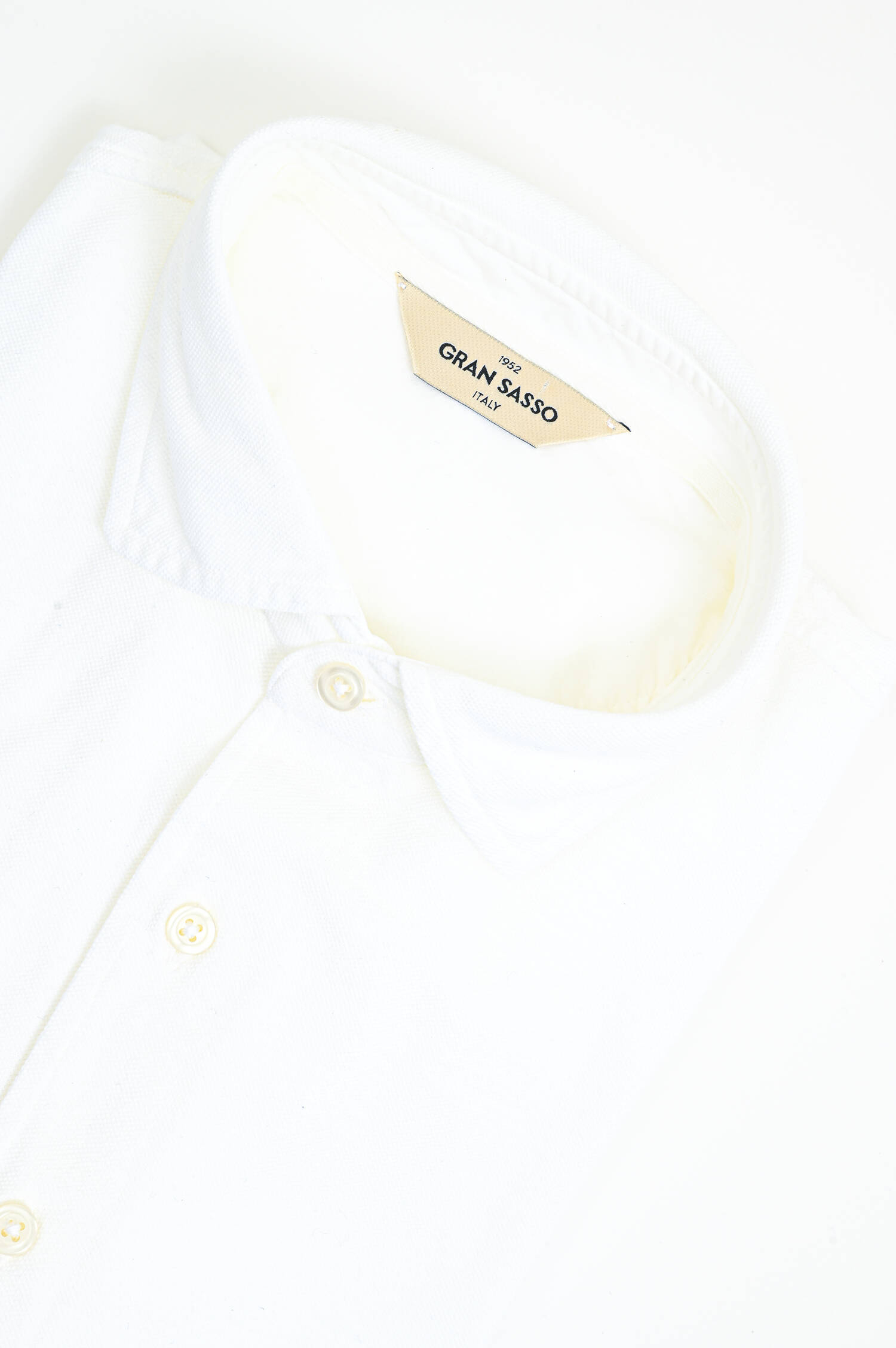 Langarm Polo-Shirt in Weiß