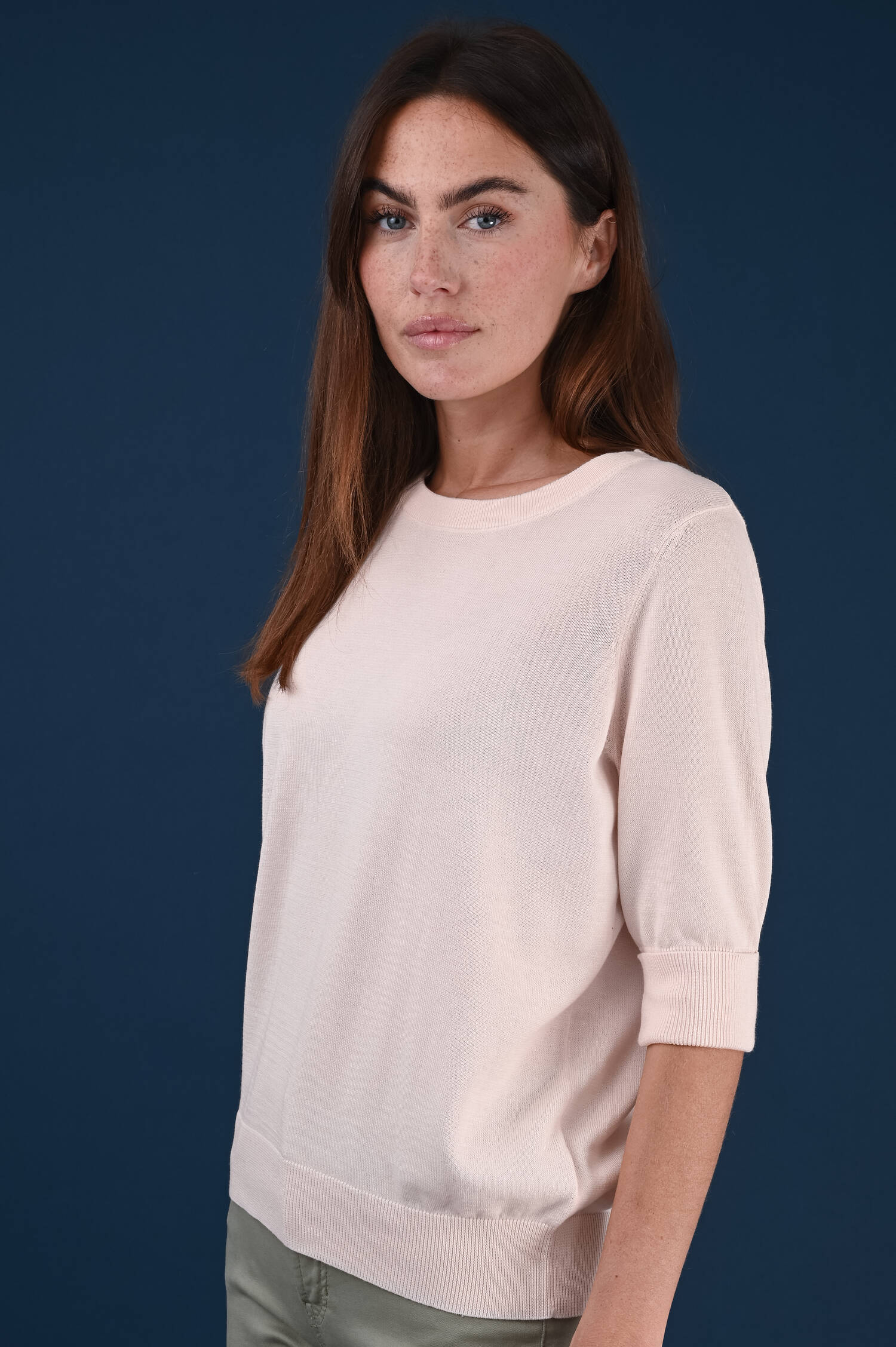 Leichtes Strickshirt in Glossrosa