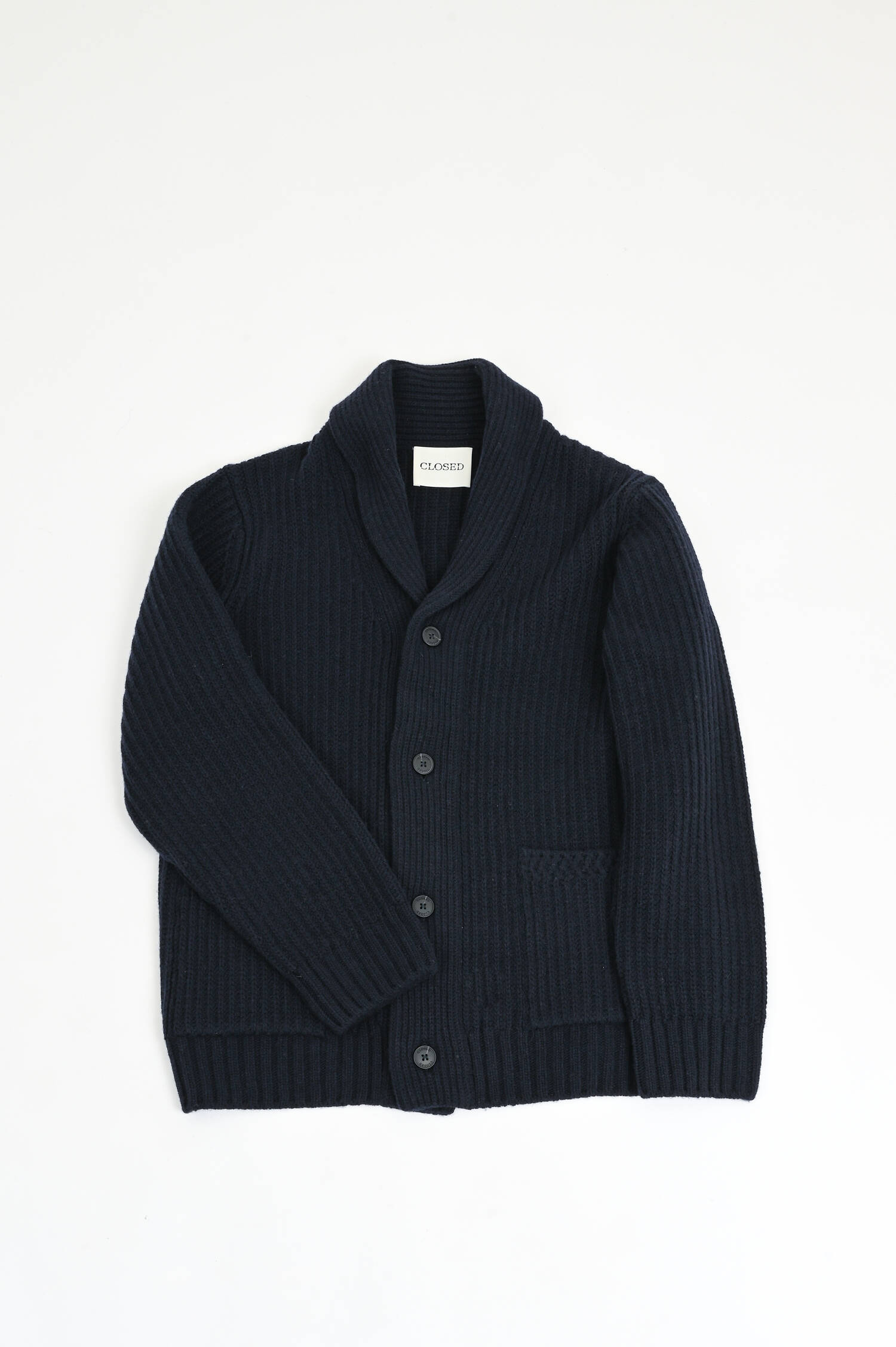 Strickjacke aus Wolle in Navy