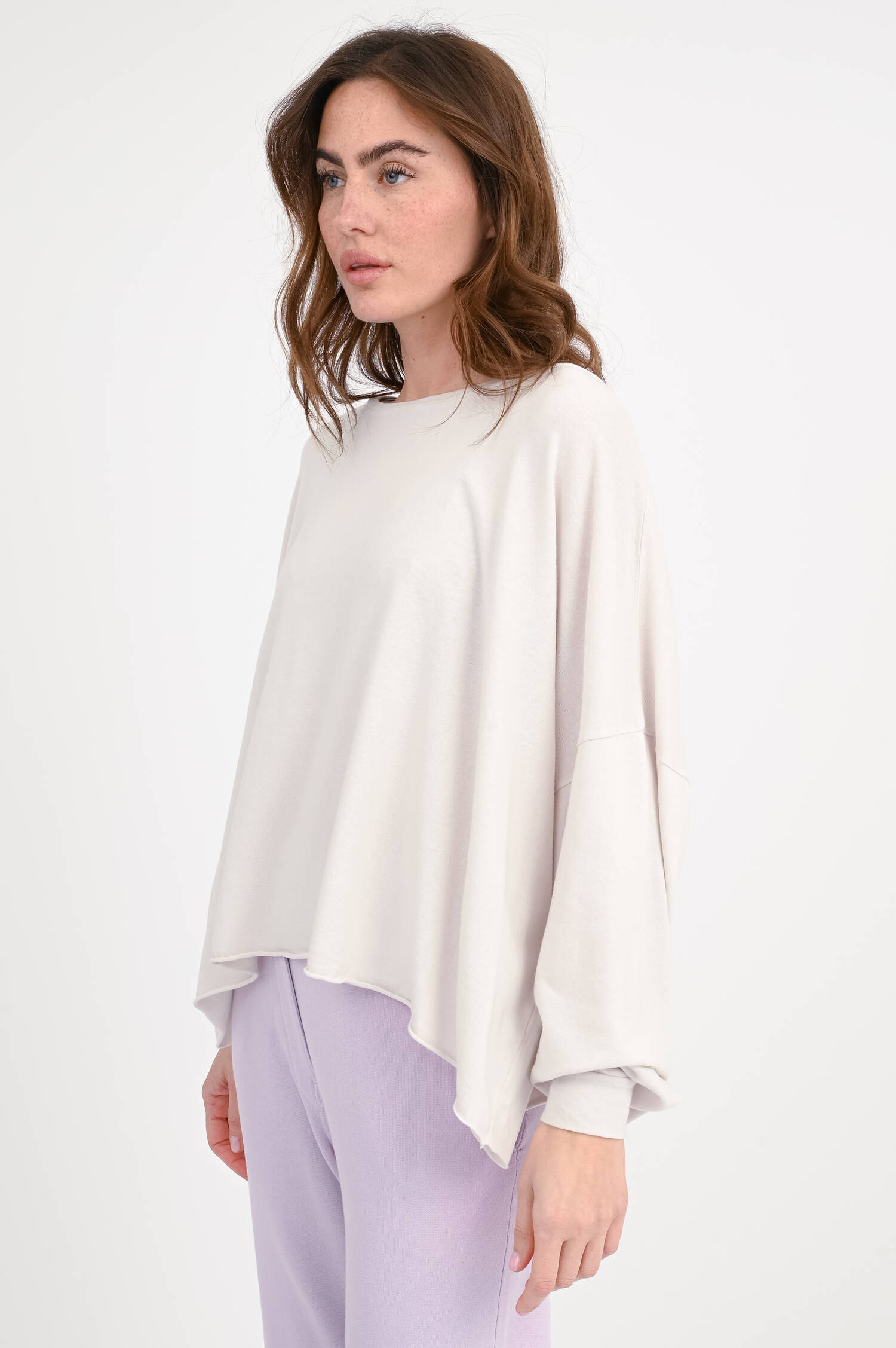 Langarm-Shirt MOMO in Stone