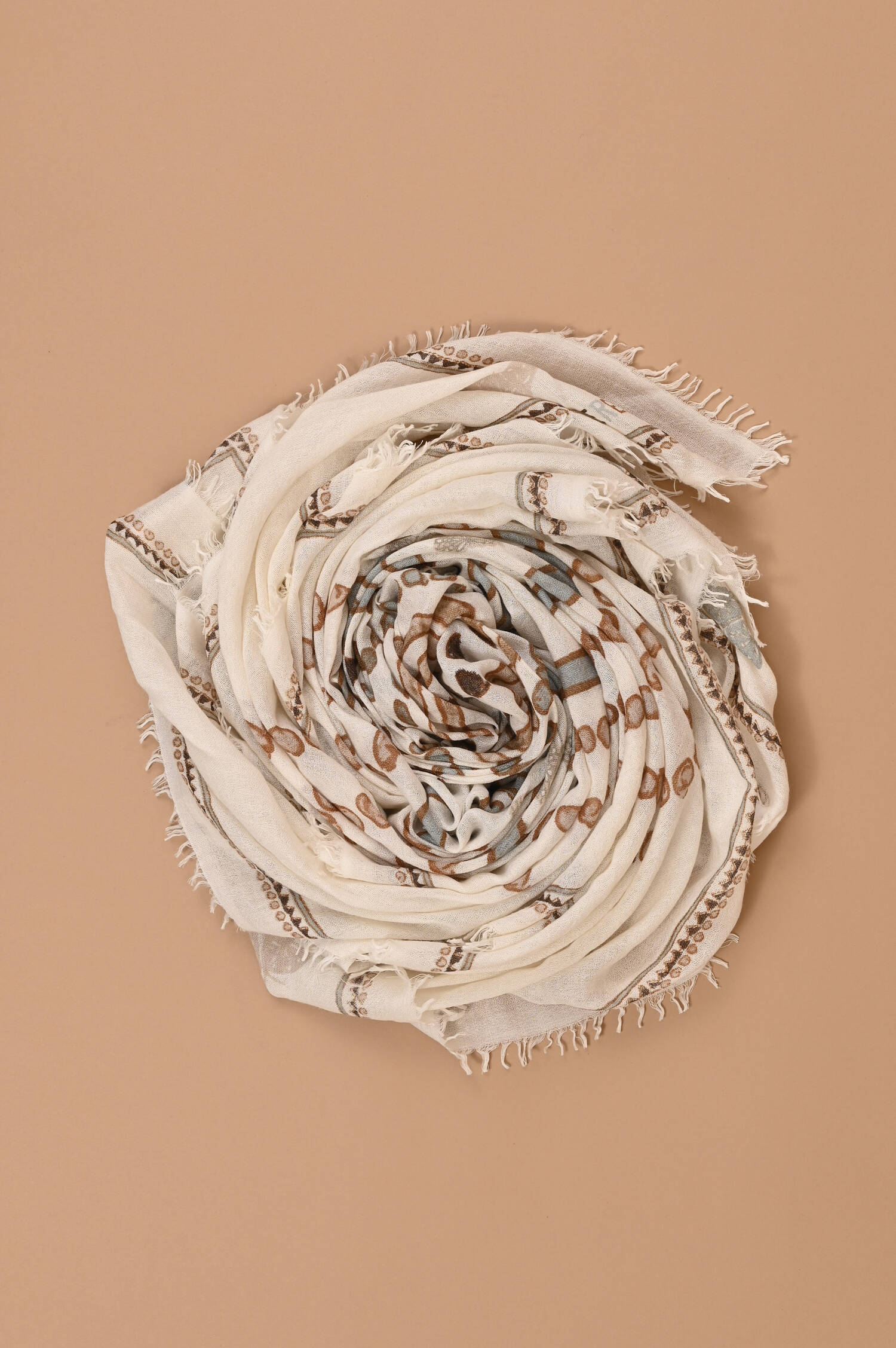 Tuch OROUND in Braun/Ecru