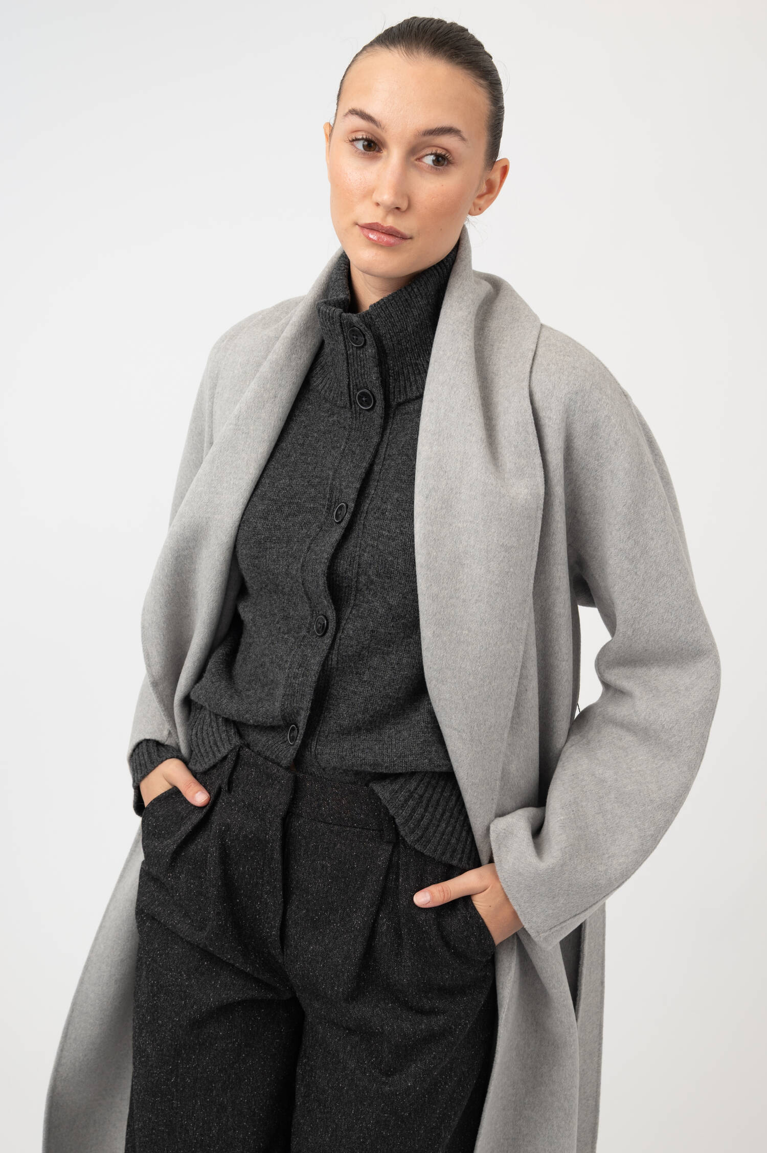 Woll-Mantel ANNA in Grau