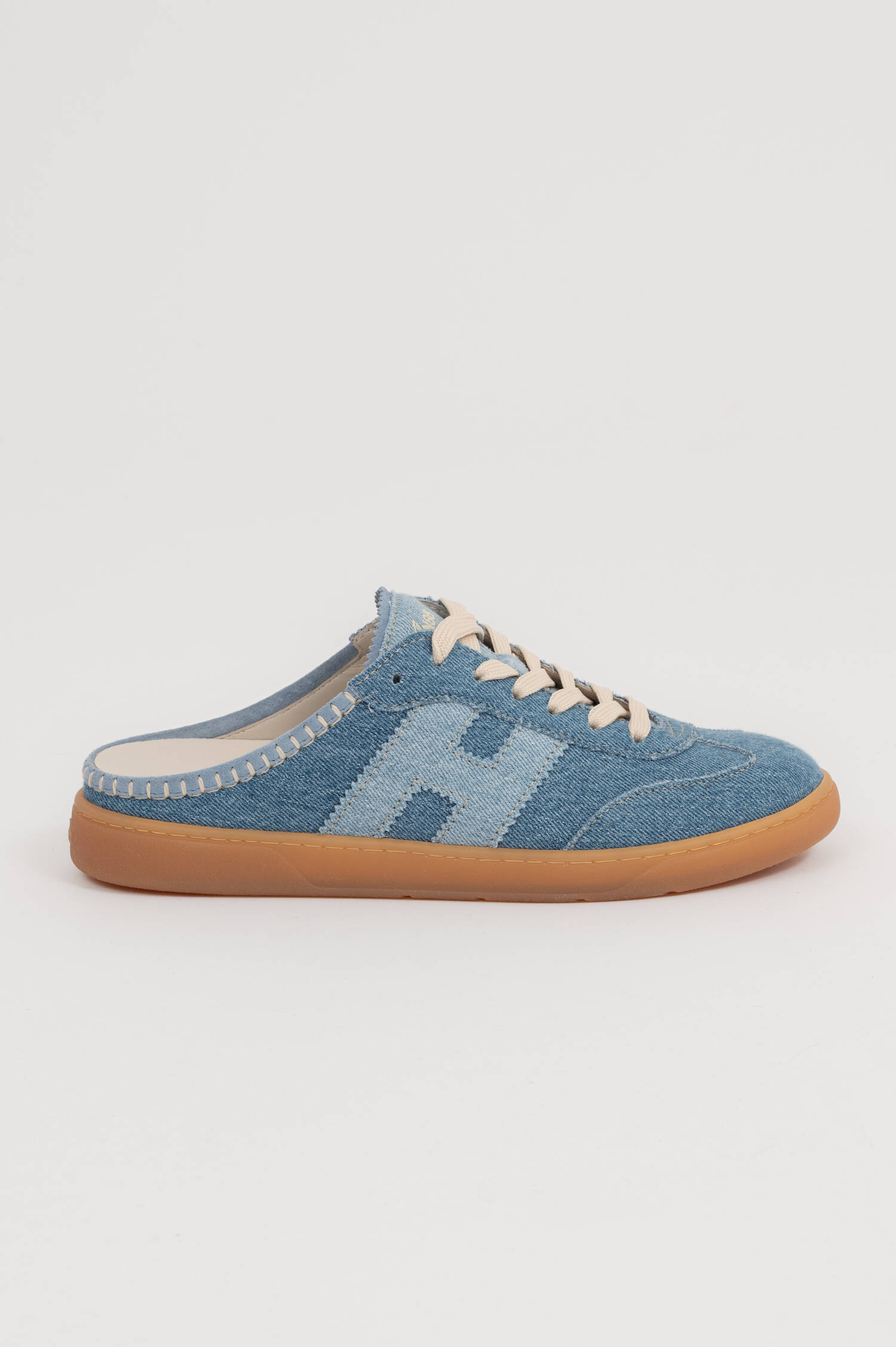 Denim Sneaker Mule in Blau