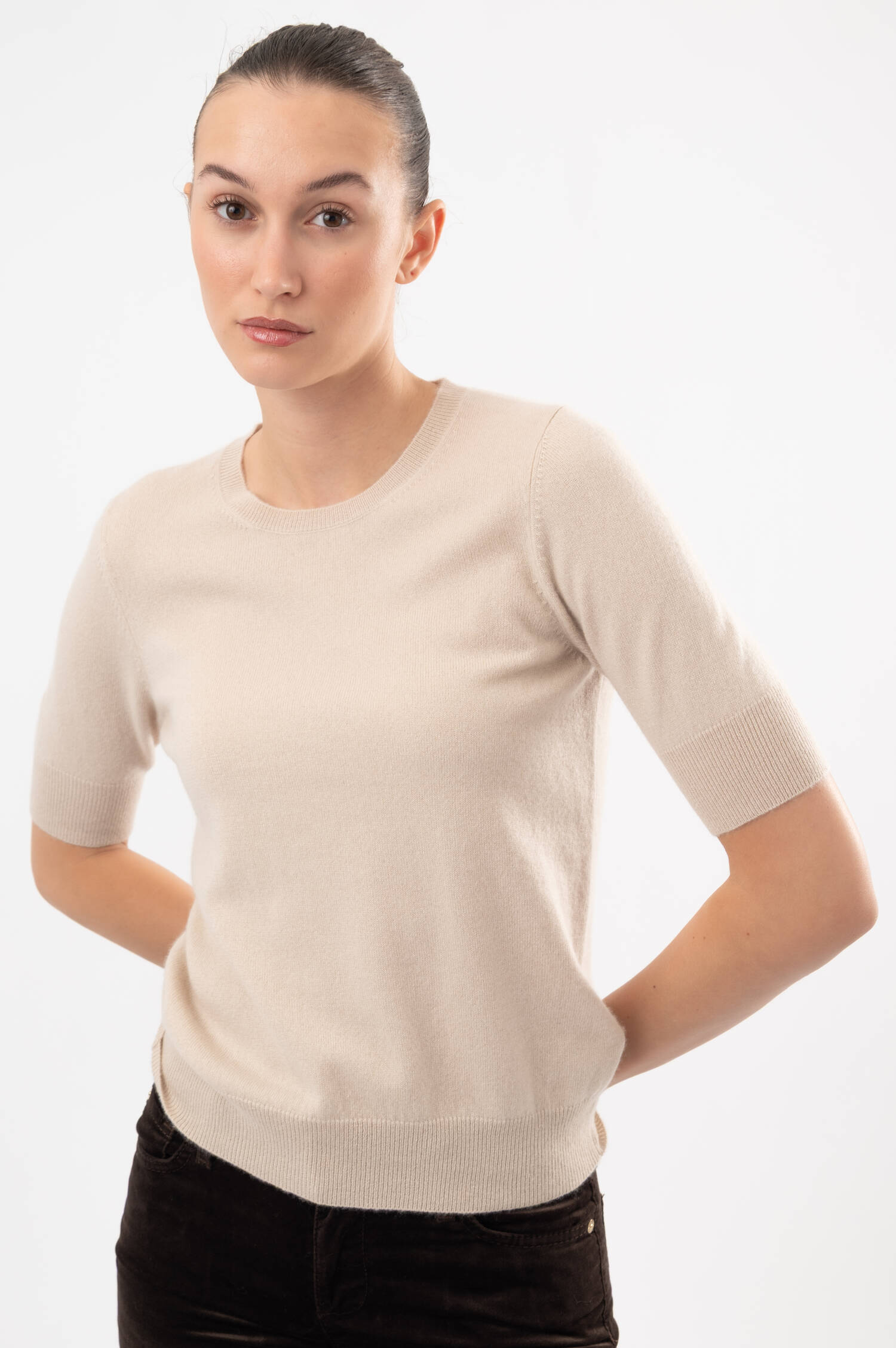 Cashmere-Pullover in Beige Cashmere-Pullover in Beige
