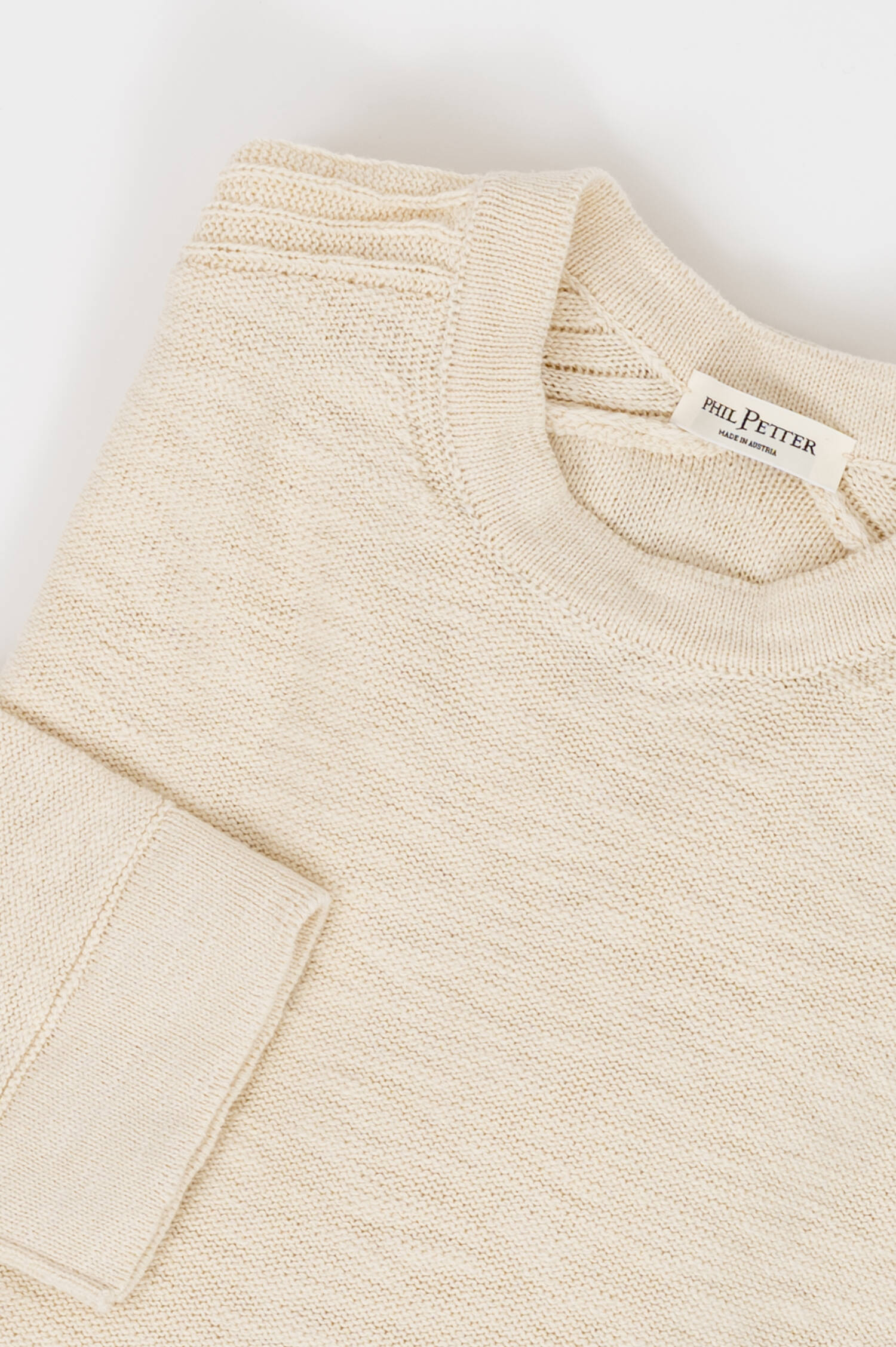 Strickpullover in Natur