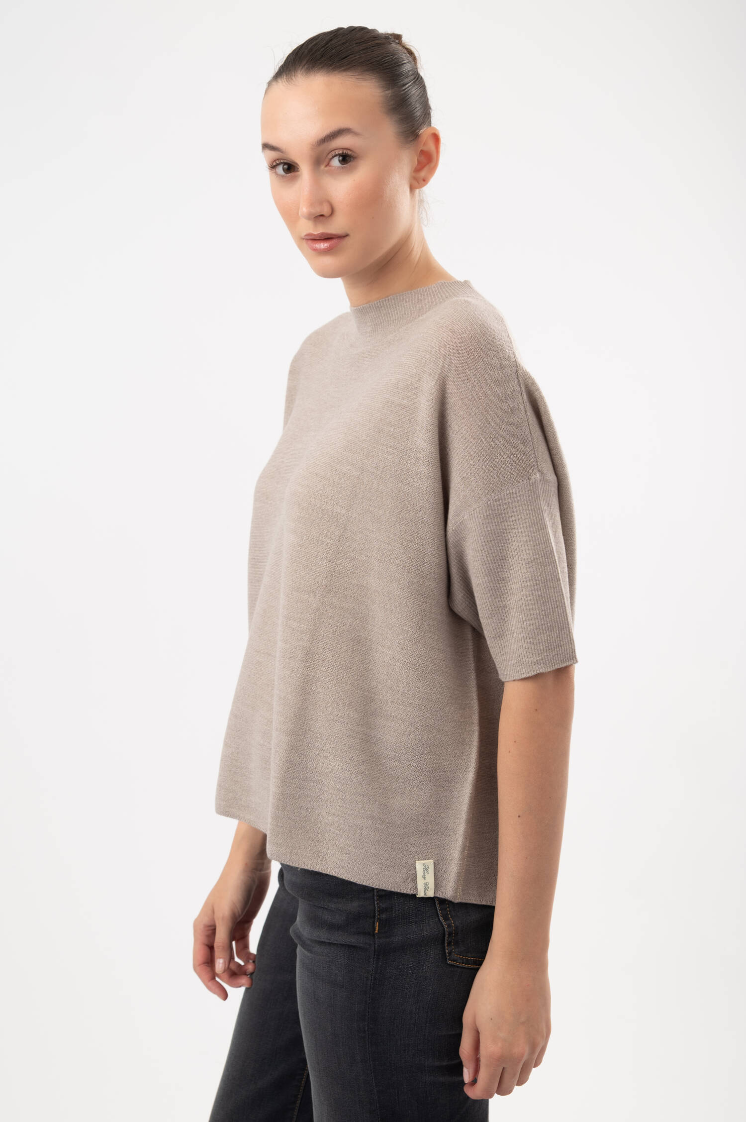 Woll-Pullover in Beige