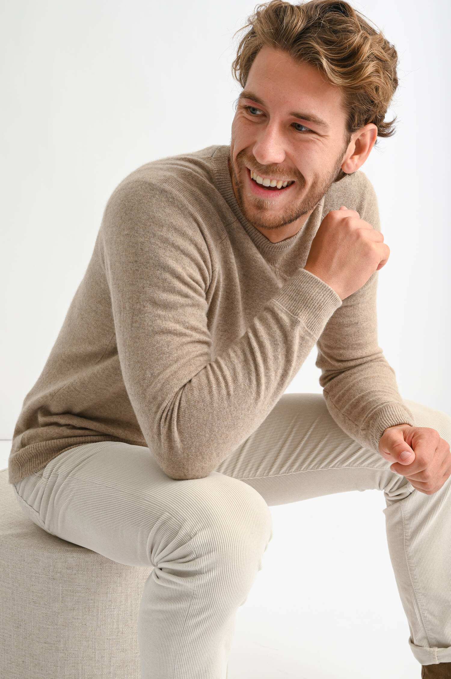 Cashmere Sweater in Taupe