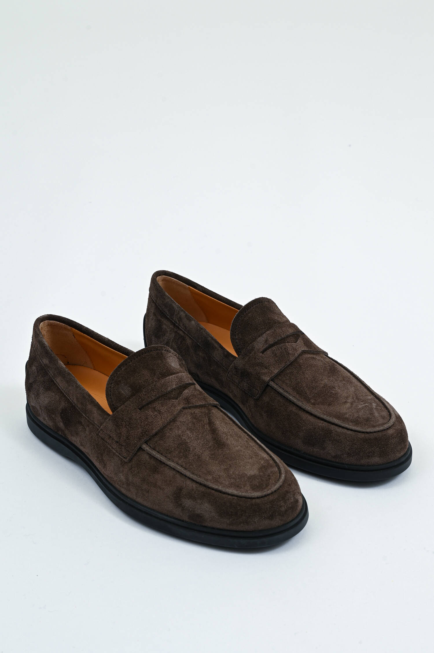 Mocassin aus Velourleder in Braun