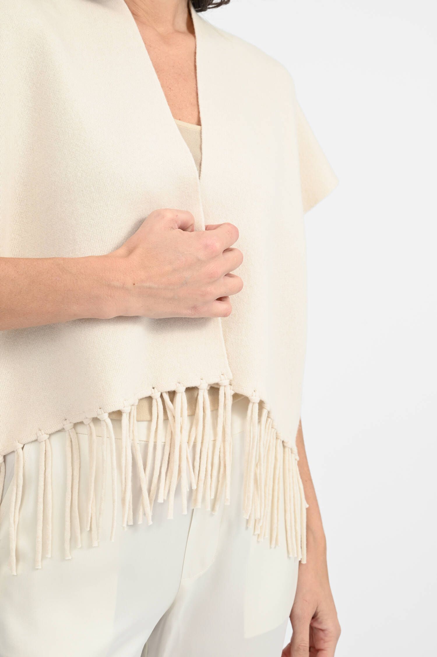 Pullover aus Cashmere-Baumwoll-Mix in Sand