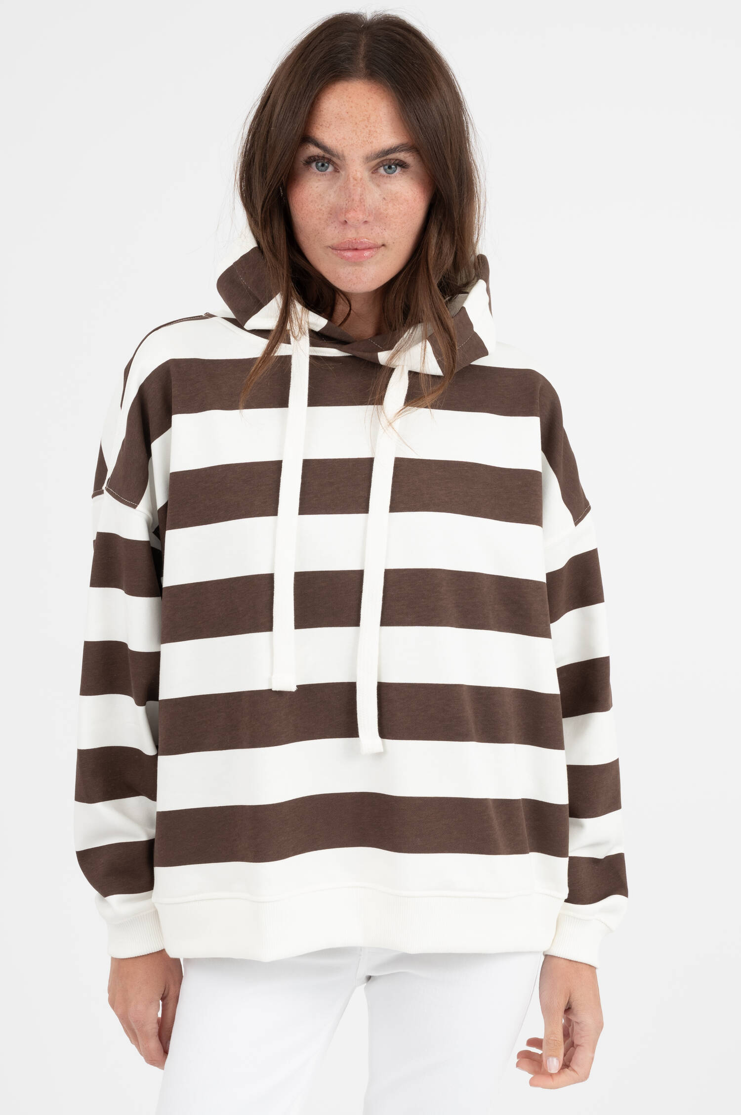 Oversize Sweater in Braun/Ecru gestreift Oversize Sweater in Braun/Ecru gestreift