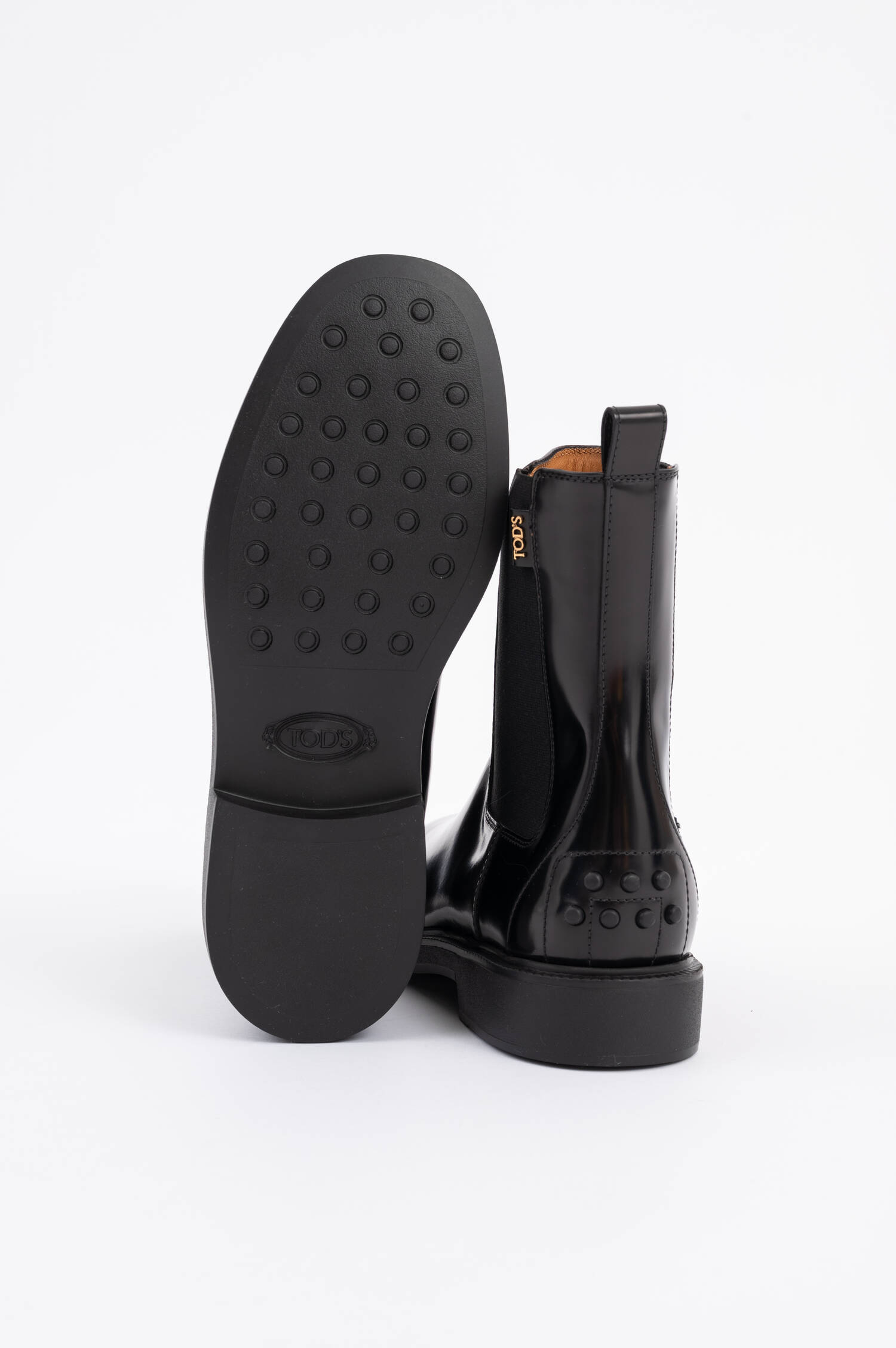 Leder Stiefeletten in Schwarz Leder Stiefeletten in Schwarz
