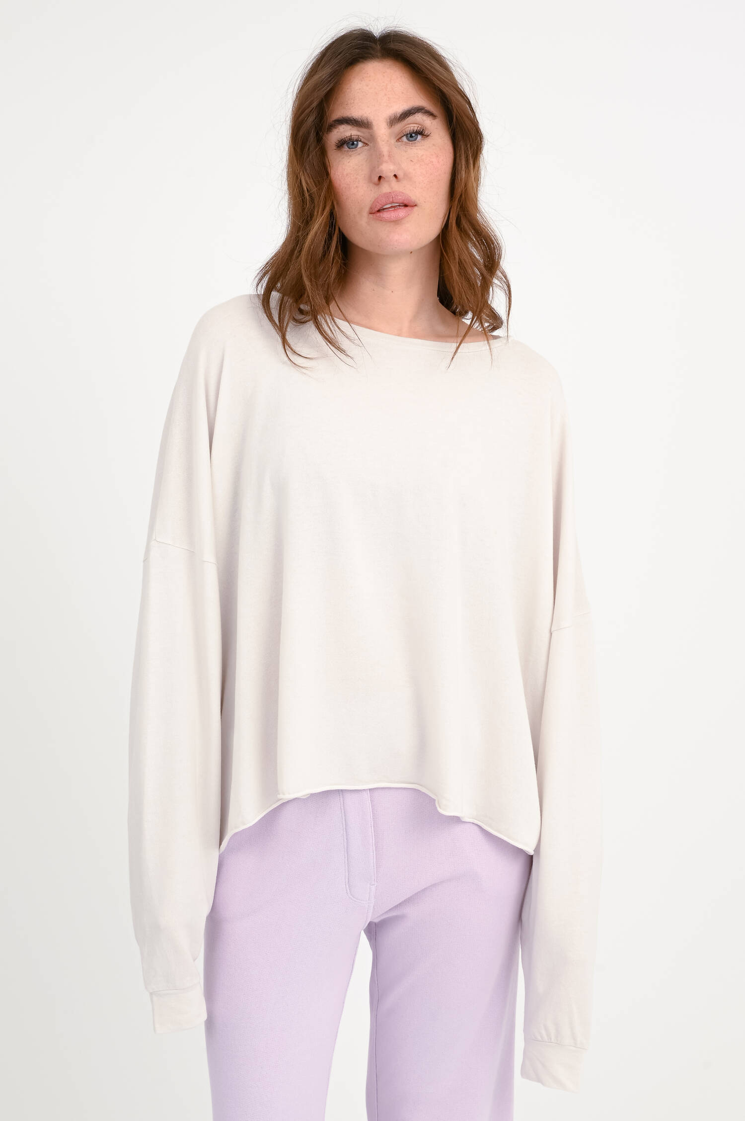 Langarm-Shirt MOMO in Stone