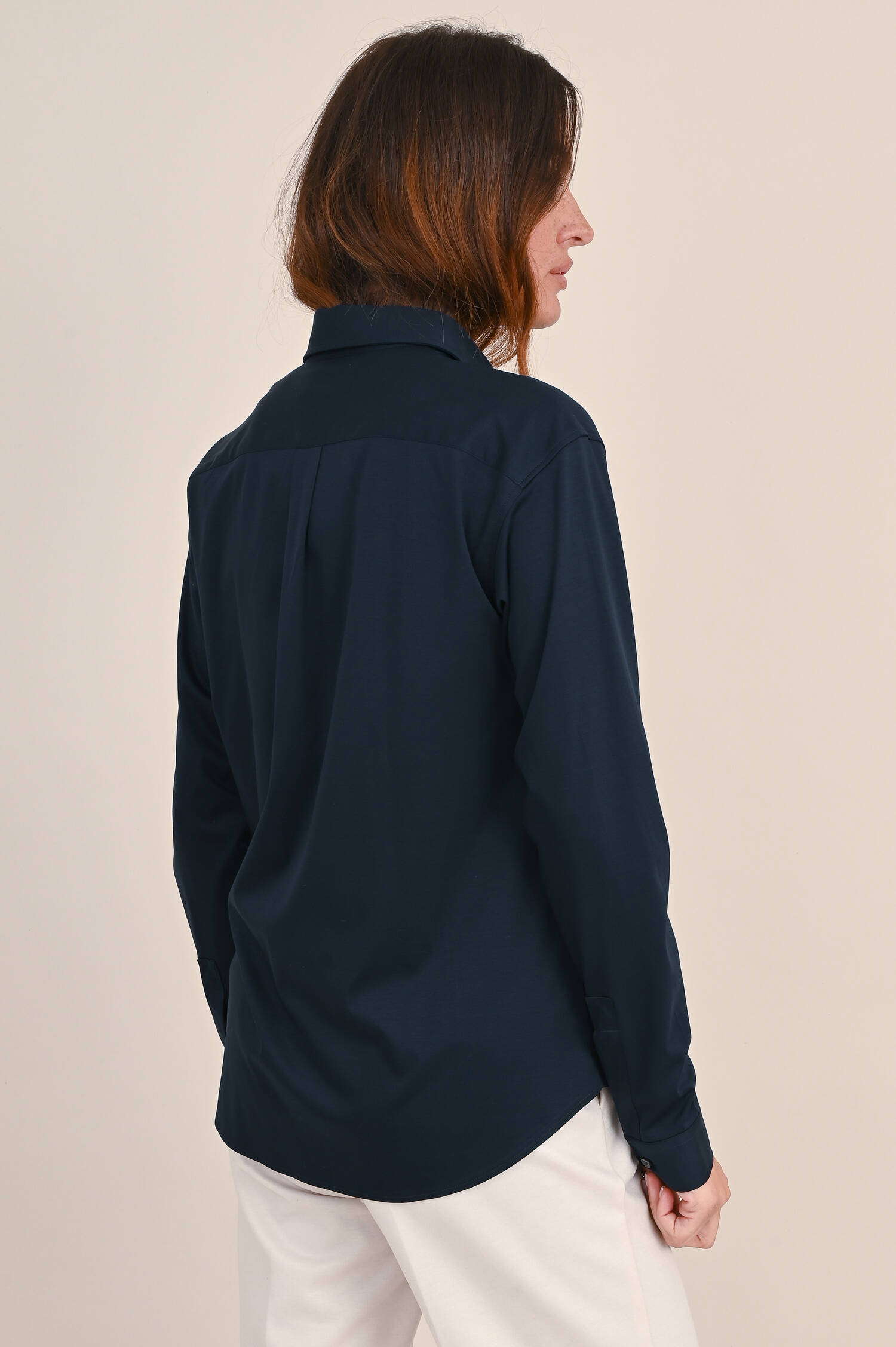 Jersey Langarm-Bluse in Navy Jersey Langarm-Bluse in Navy
