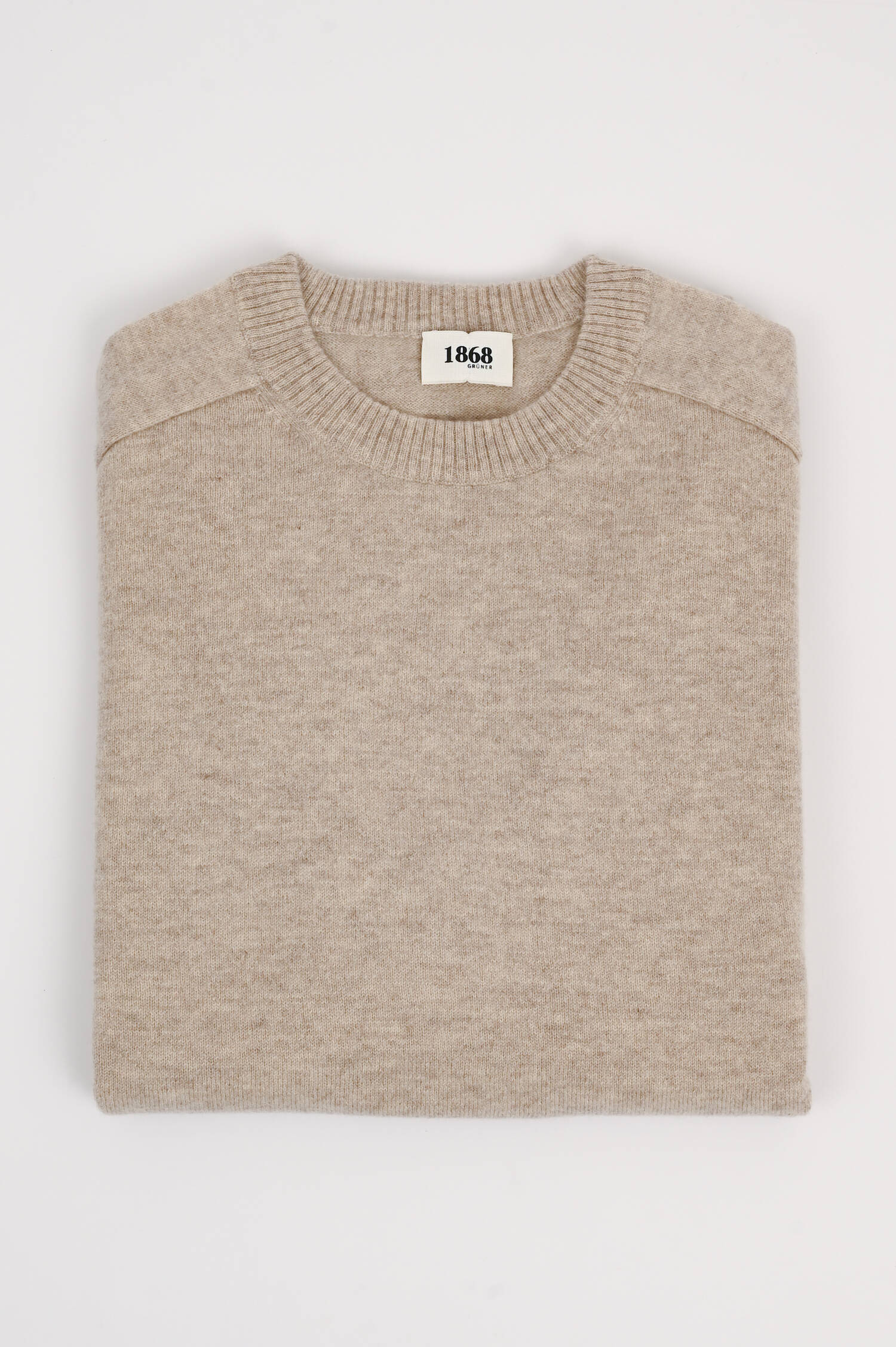 Cashmere Strickpullover in Beige meliert
