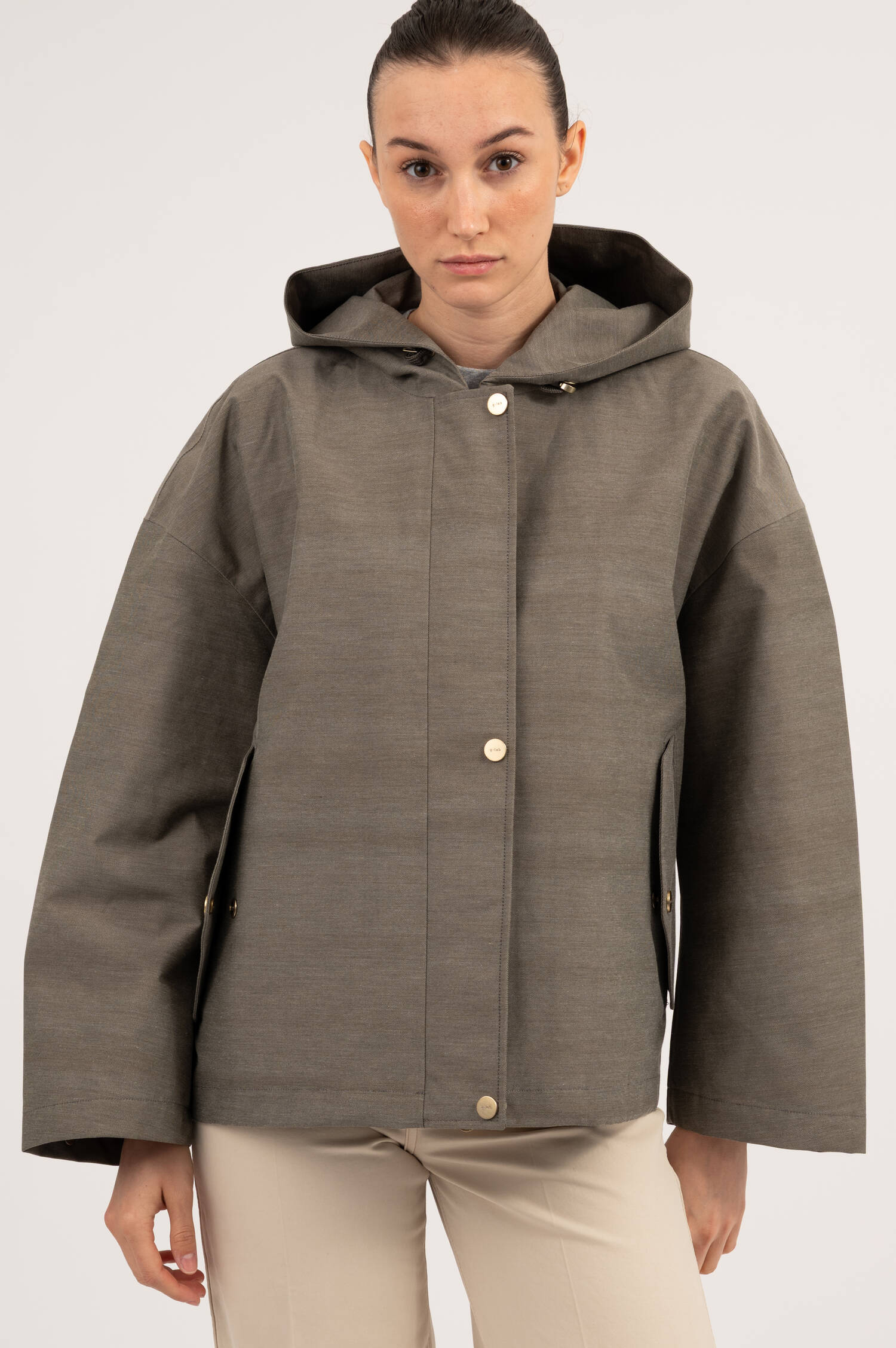 Kapuzenjacke ELLE in Taupe