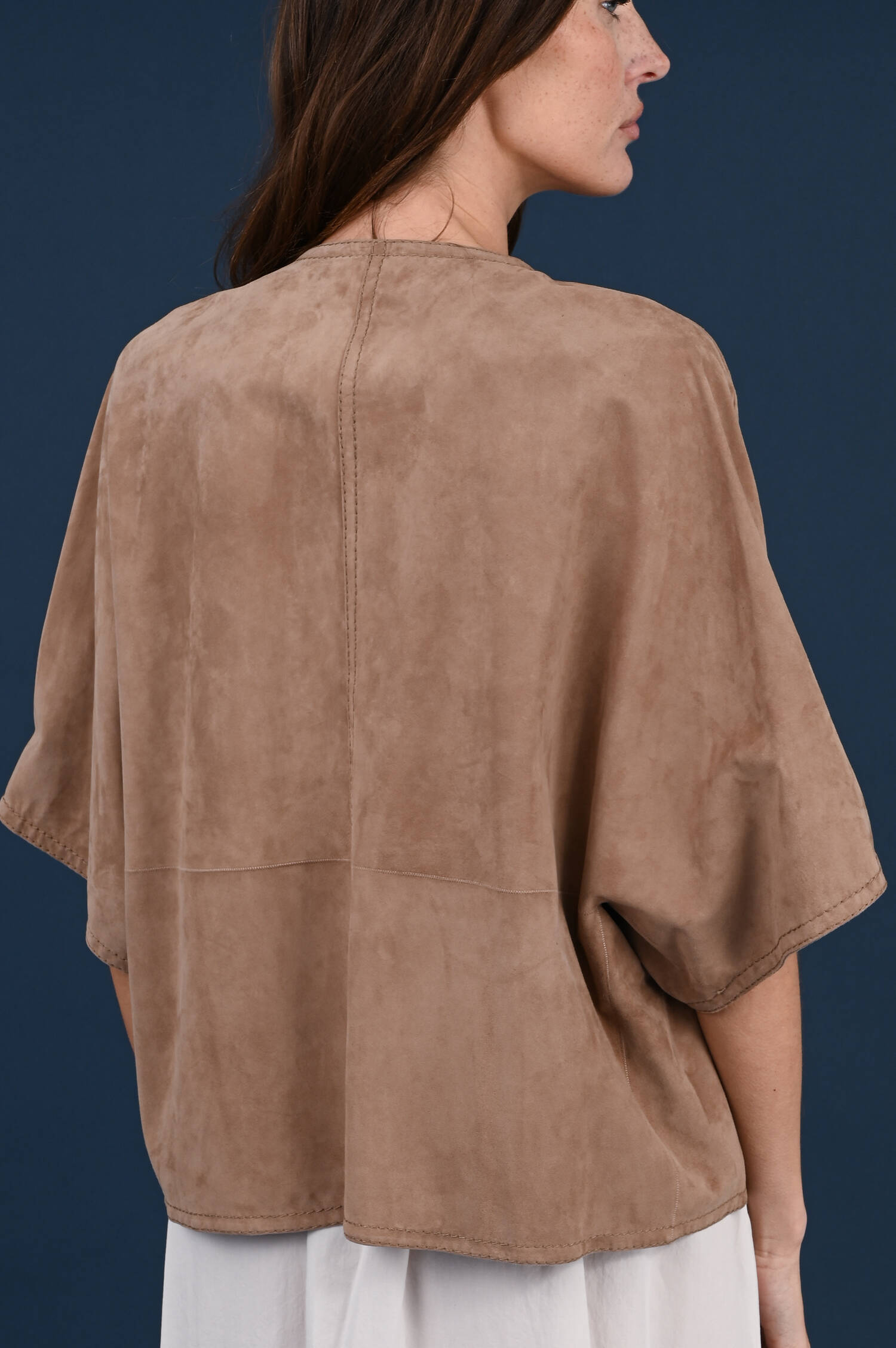 Velourslederjacke in Topaziobraun Velourslederjacke in Topaziobraun