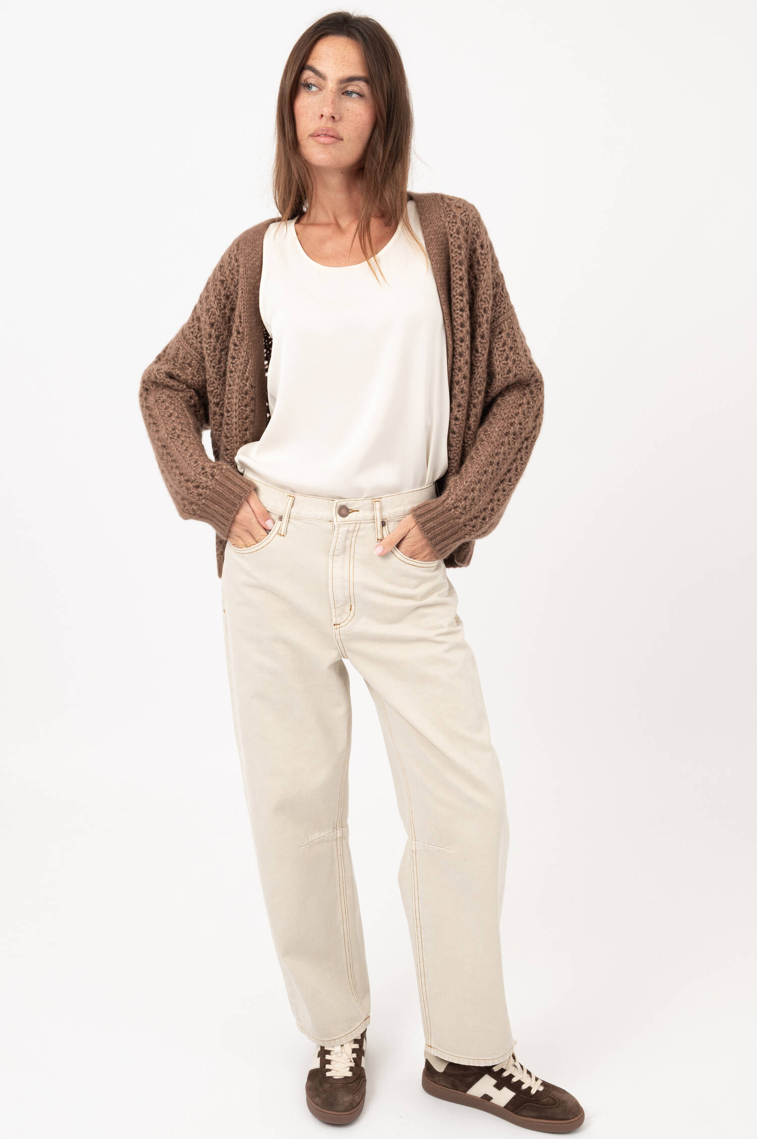Wide-Leg-Jeans in Off-White Wide-Leg-Jeans in Off-White