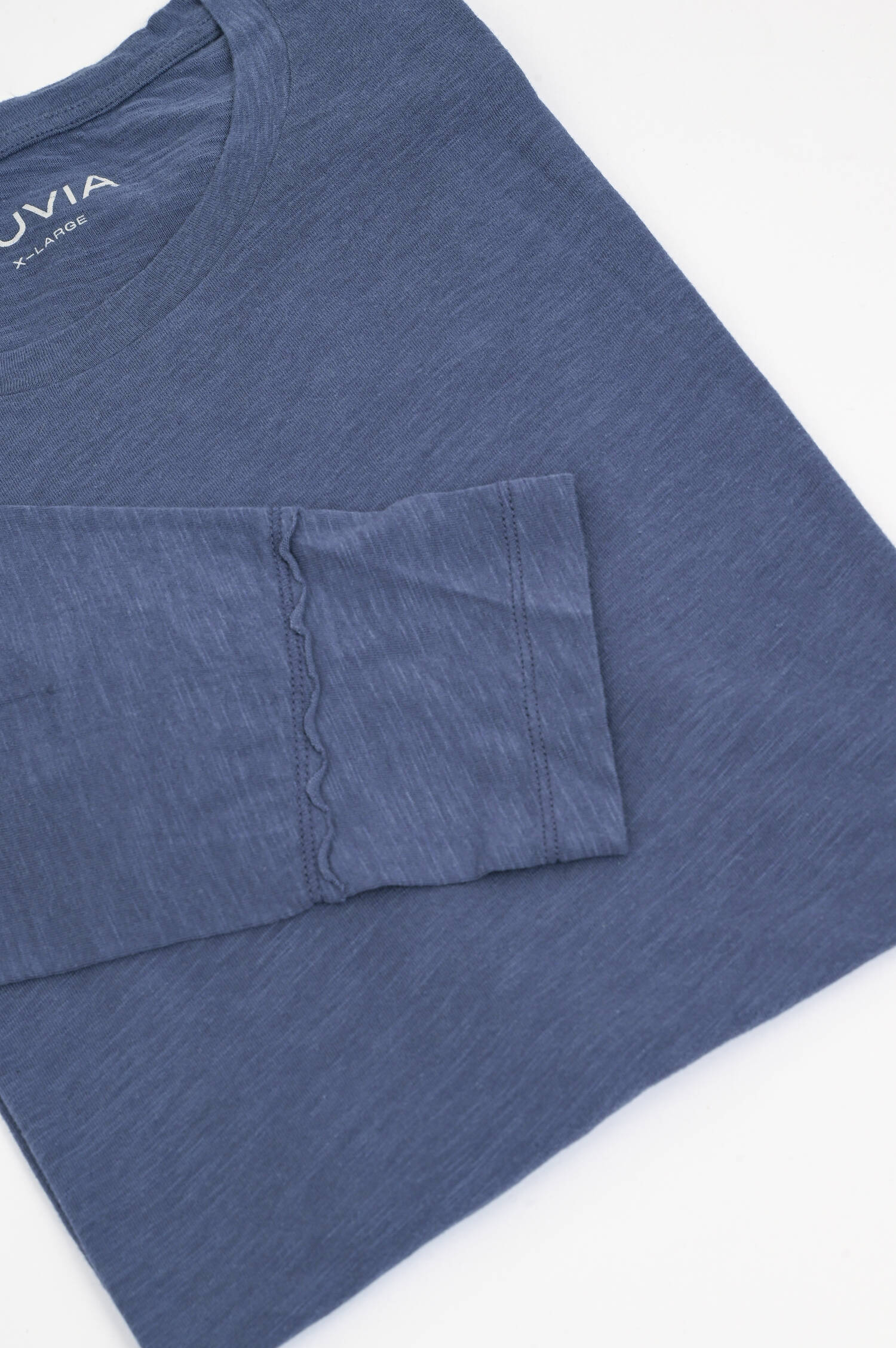 Langarm-Shirt in Washed Navy