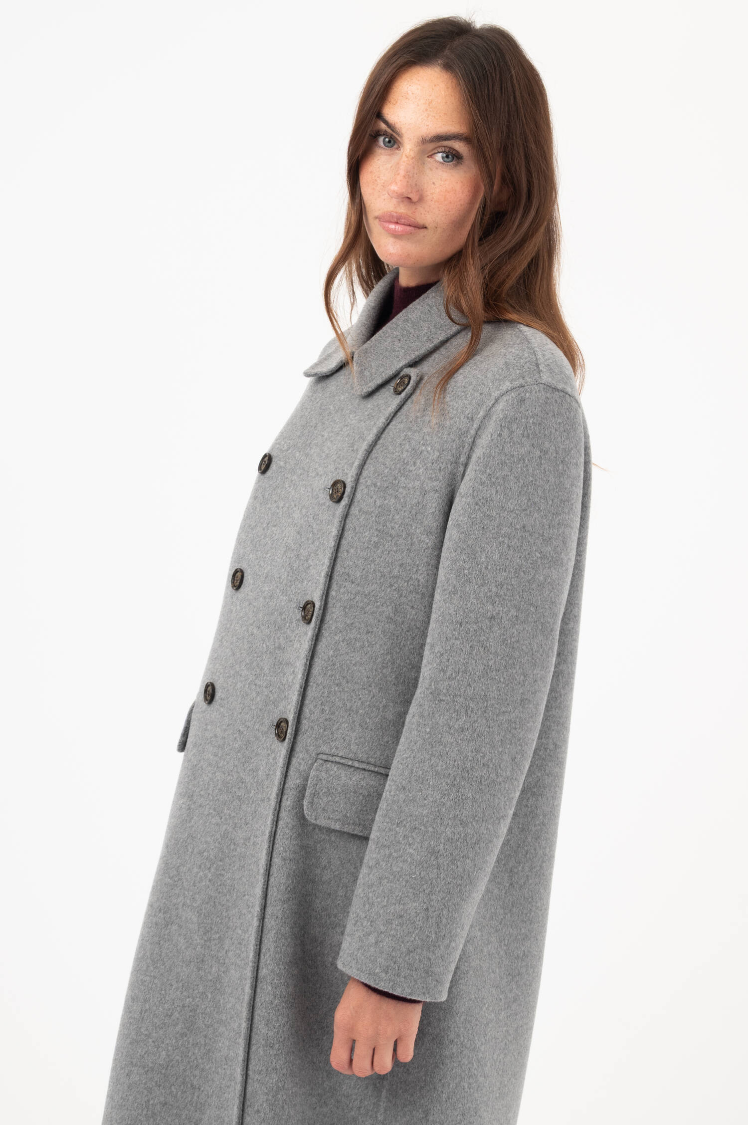 Woll-Cashmere-Mantel REGINA in Grau