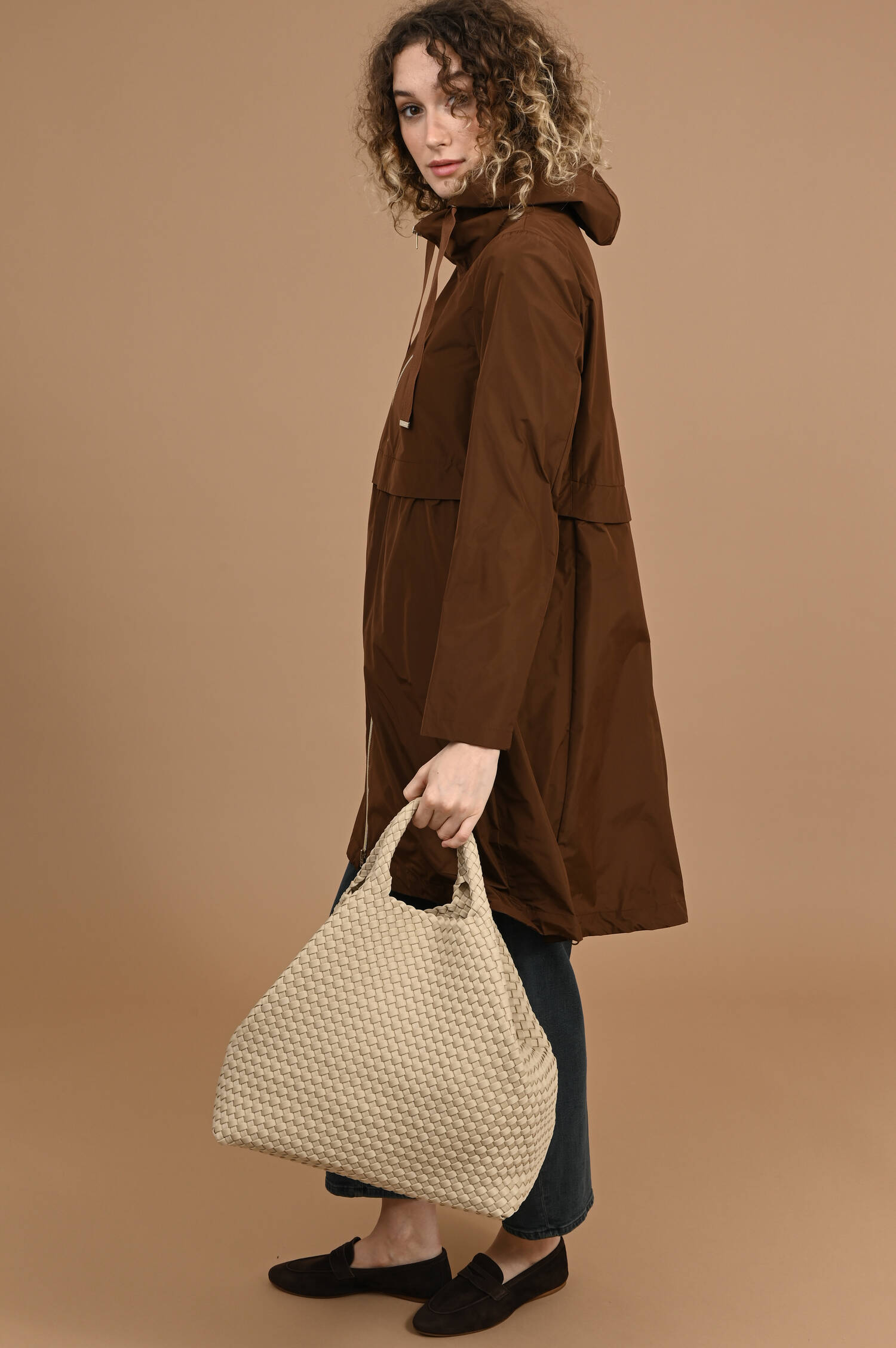 Neopren Shopper in Beige