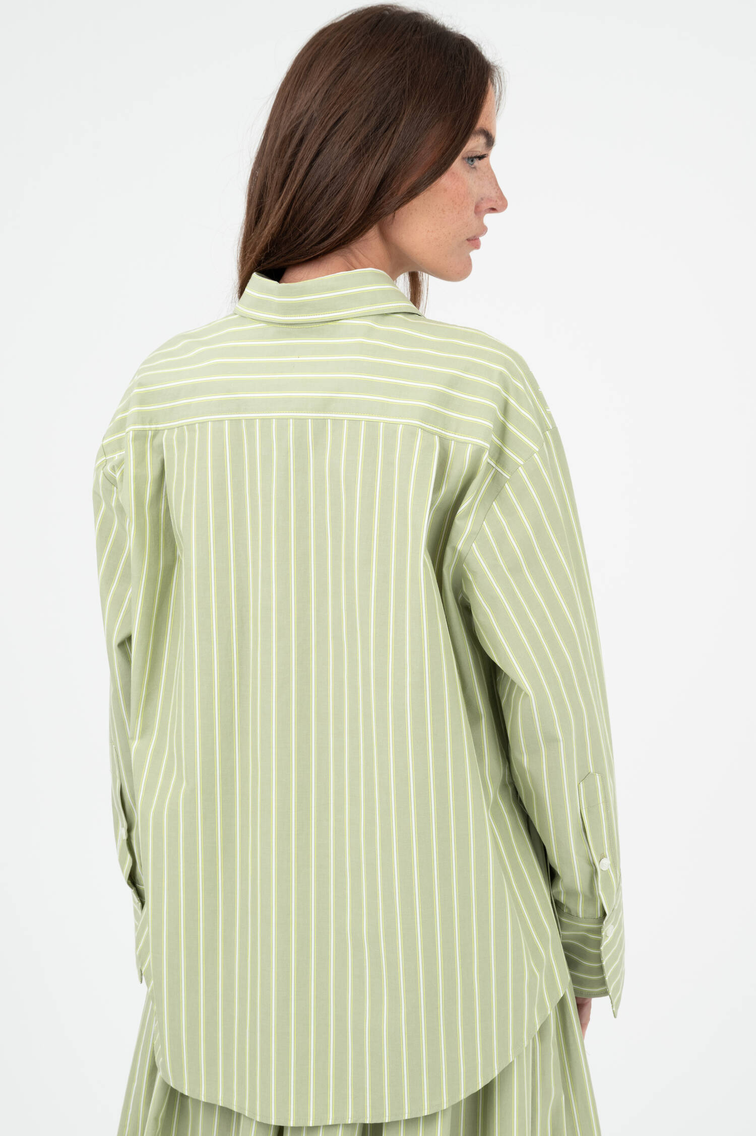 Gestreifte Bluse CAMICIA in Grün