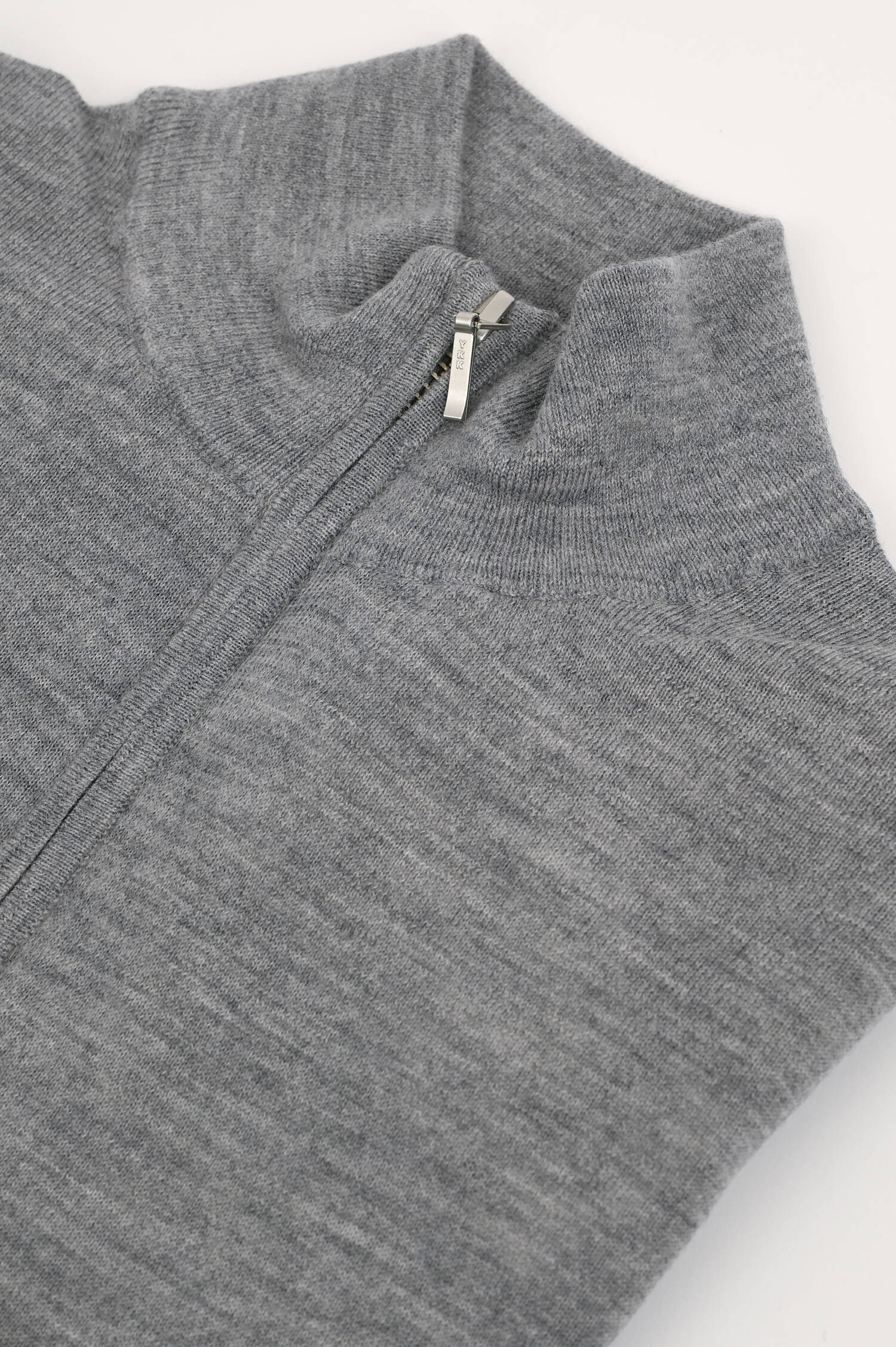 Feinstrick Troyer in Grau meliert