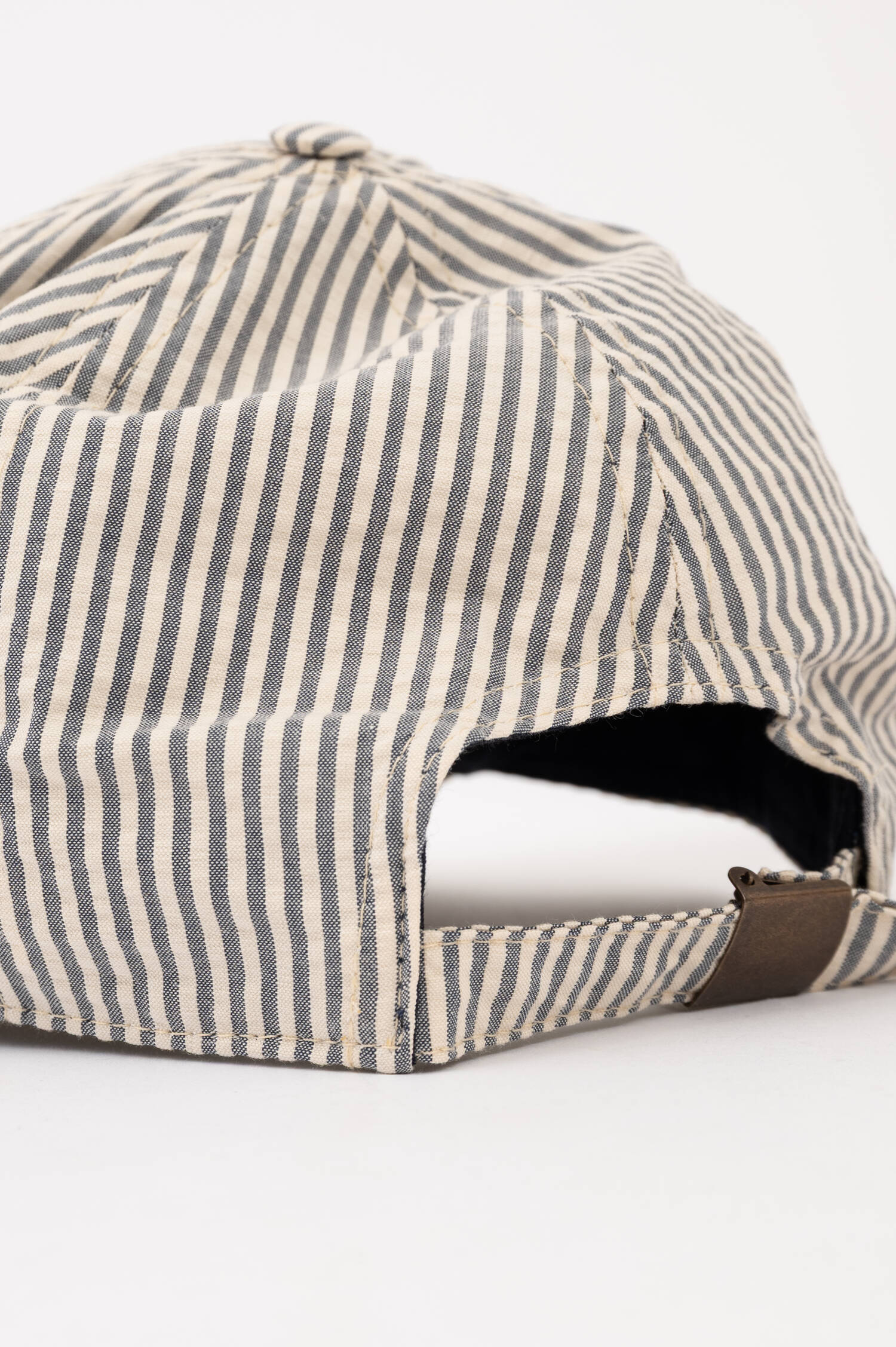 Basecap in Blau/Creme gestreift