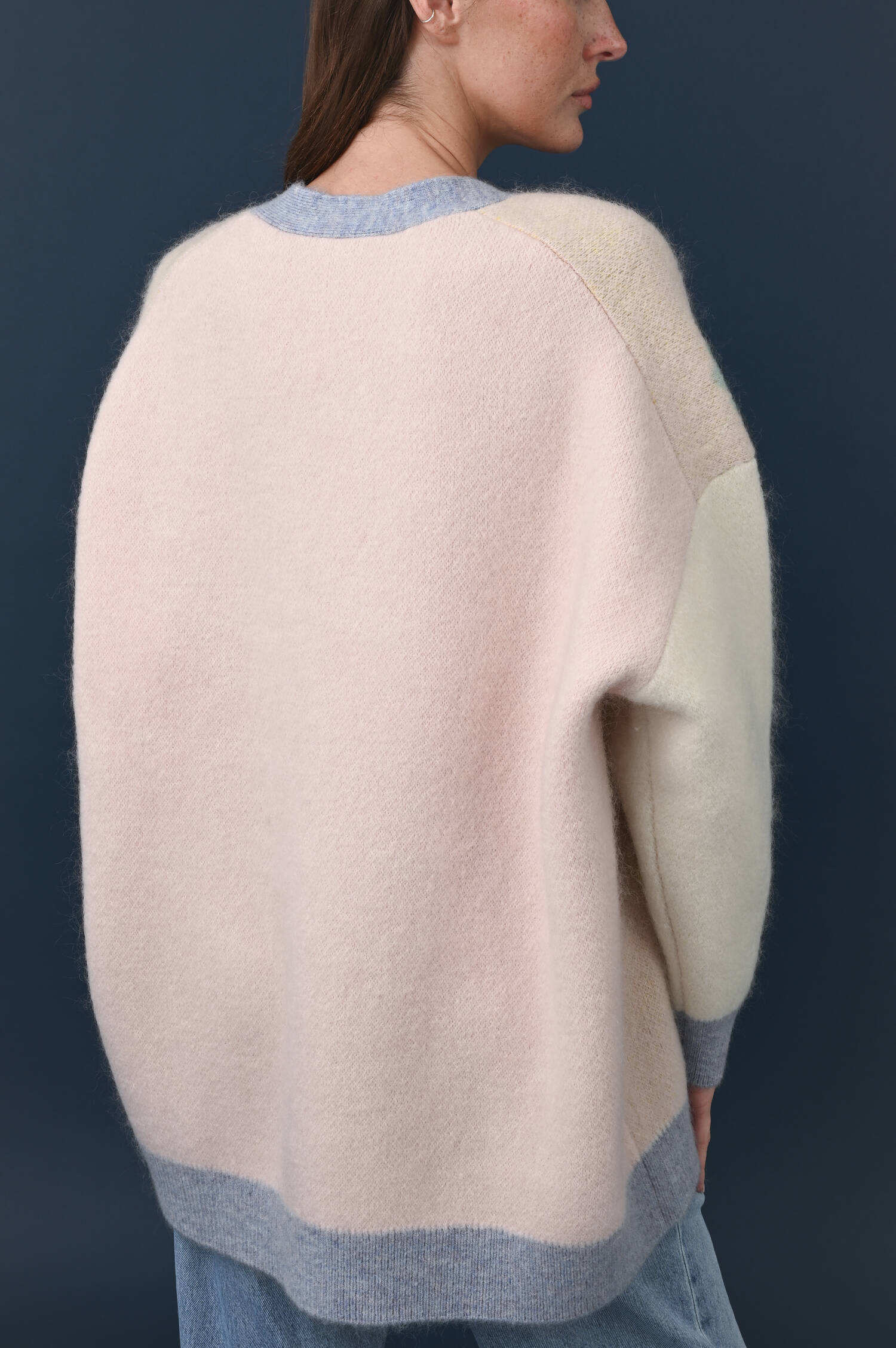 Strickweste in Mozarella gemustert Strickweste in Mozarella gemustert