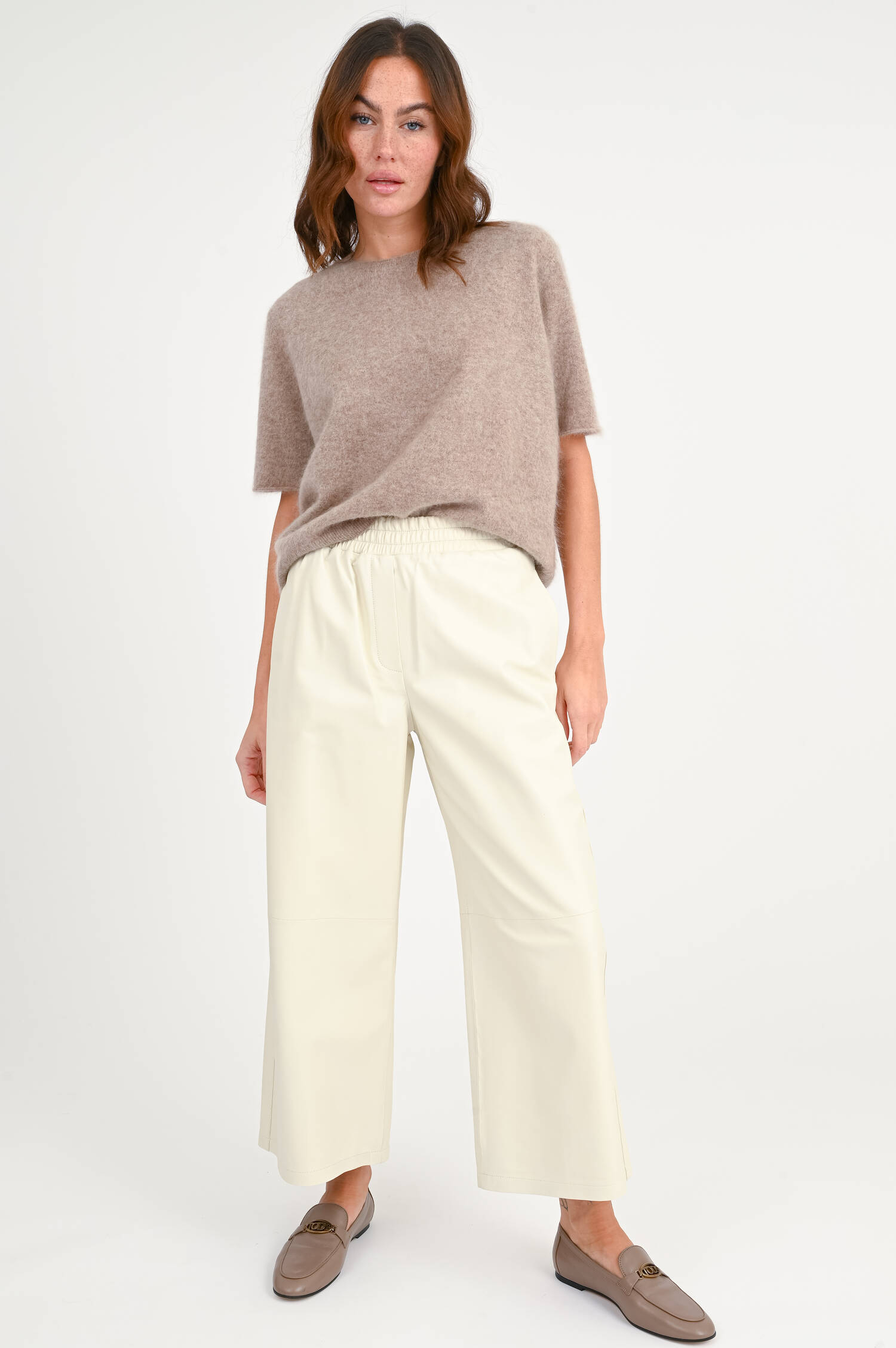 Wide-Leg Culotte ELIZABETH in Ecru