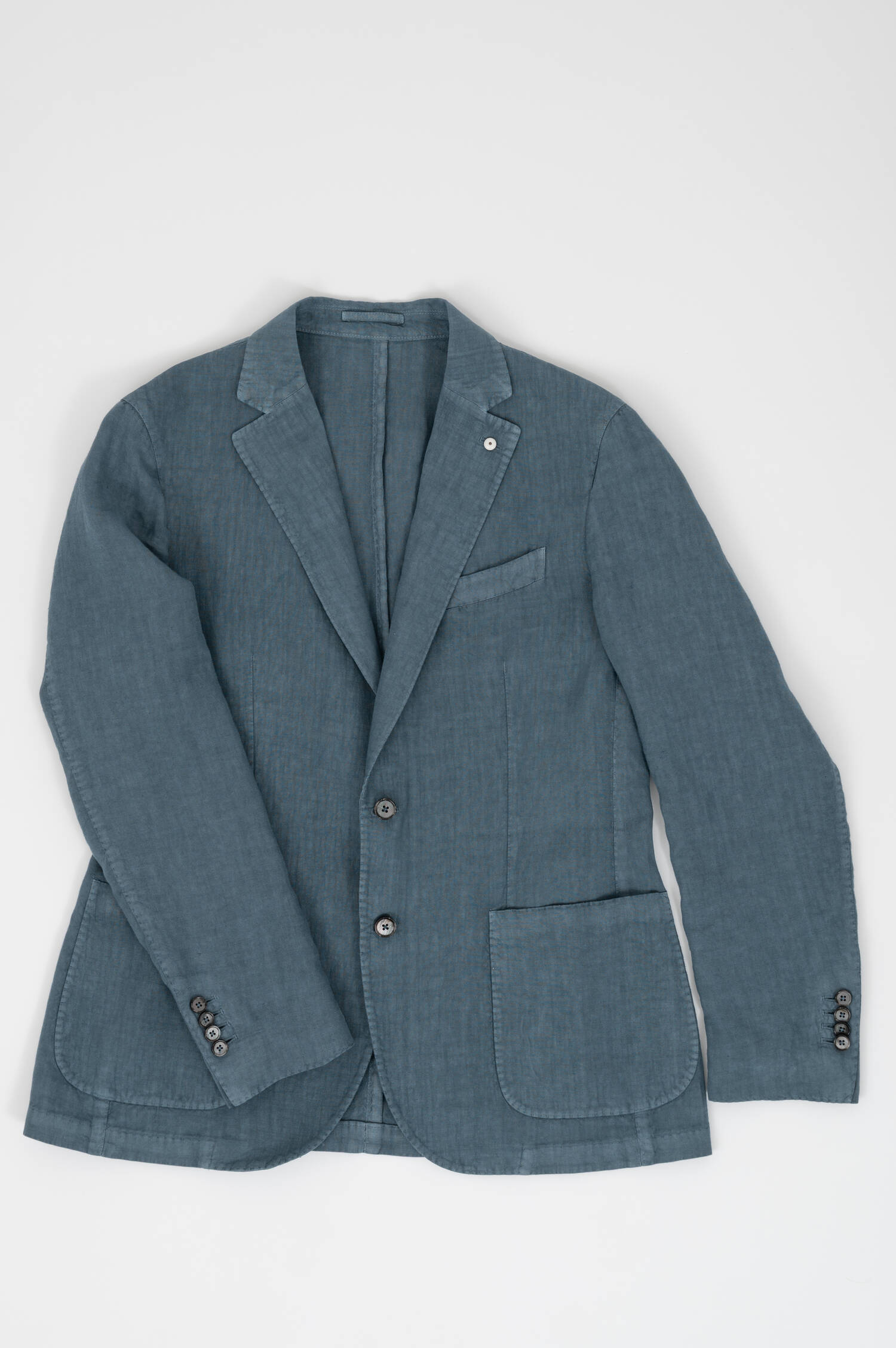 Leinen Sakko in Jeansblau