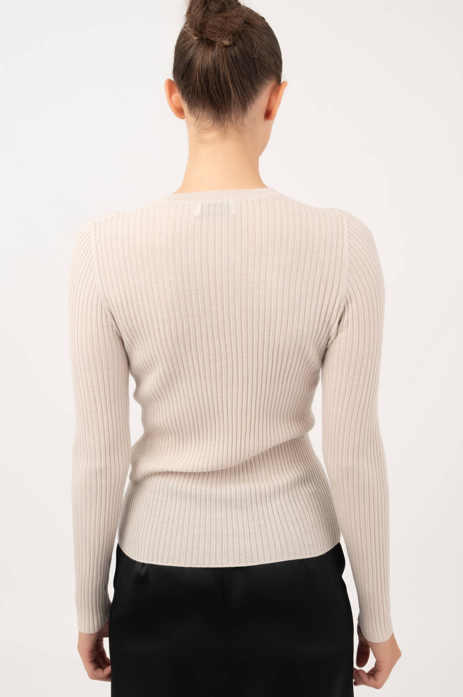 Rippstrick Langarm-Wollshirt CHIPUNA in Beige Rippstrick Langarm-Wollshirt CHIPUNA in Beige