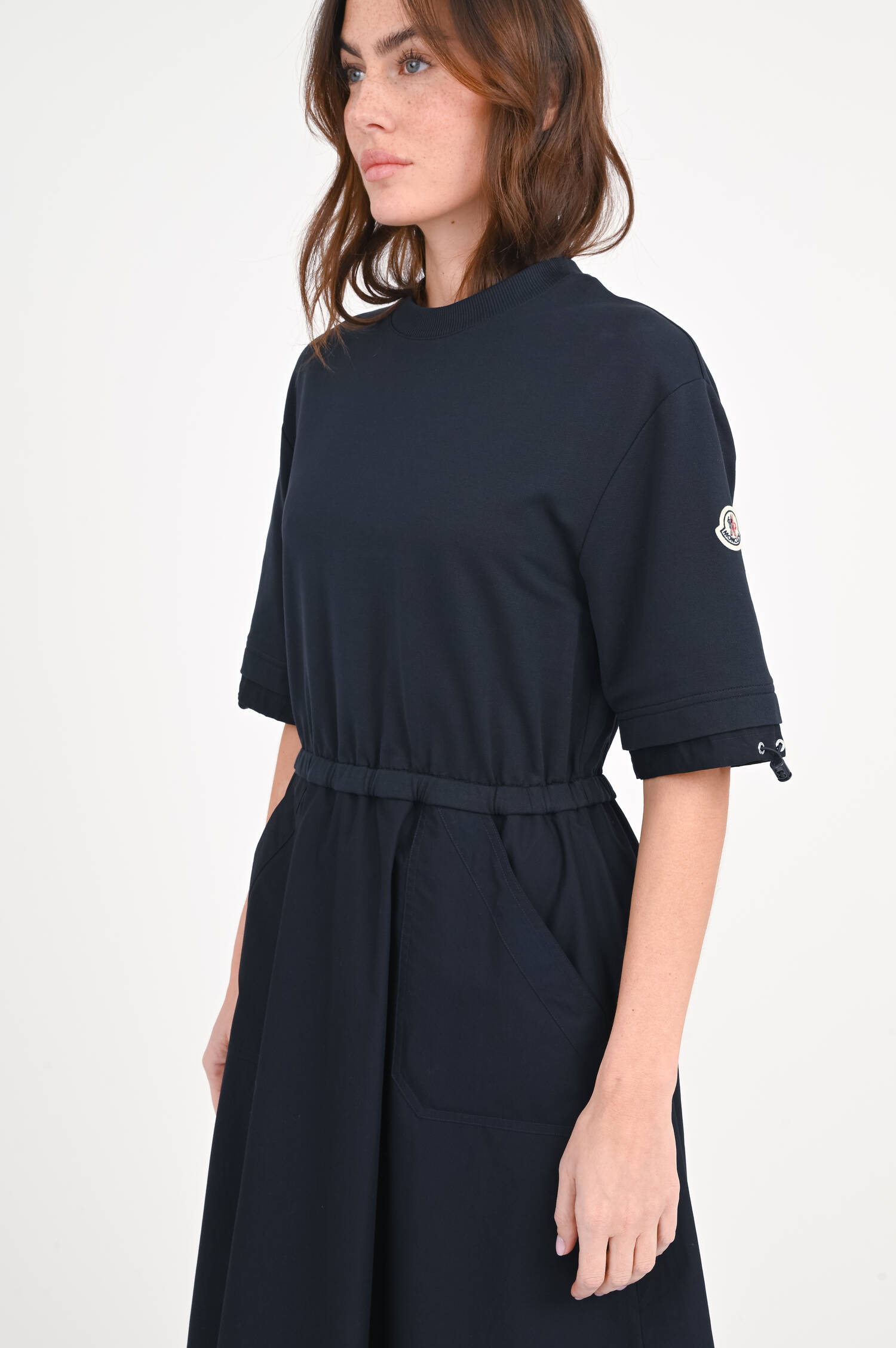 Kleid mit elastischer Taille in Midnight