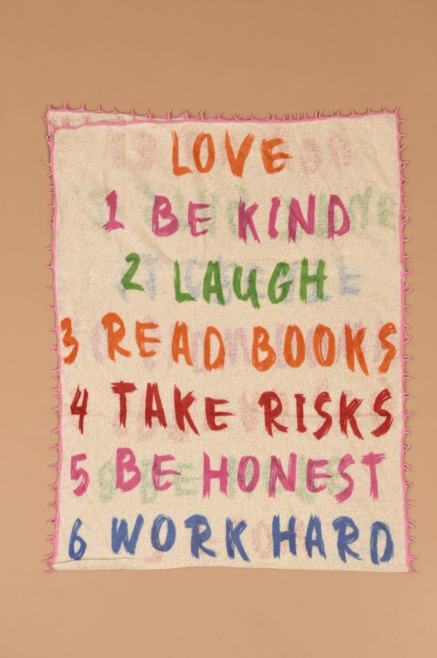 Cashmere Schal LETTER in Multicolor