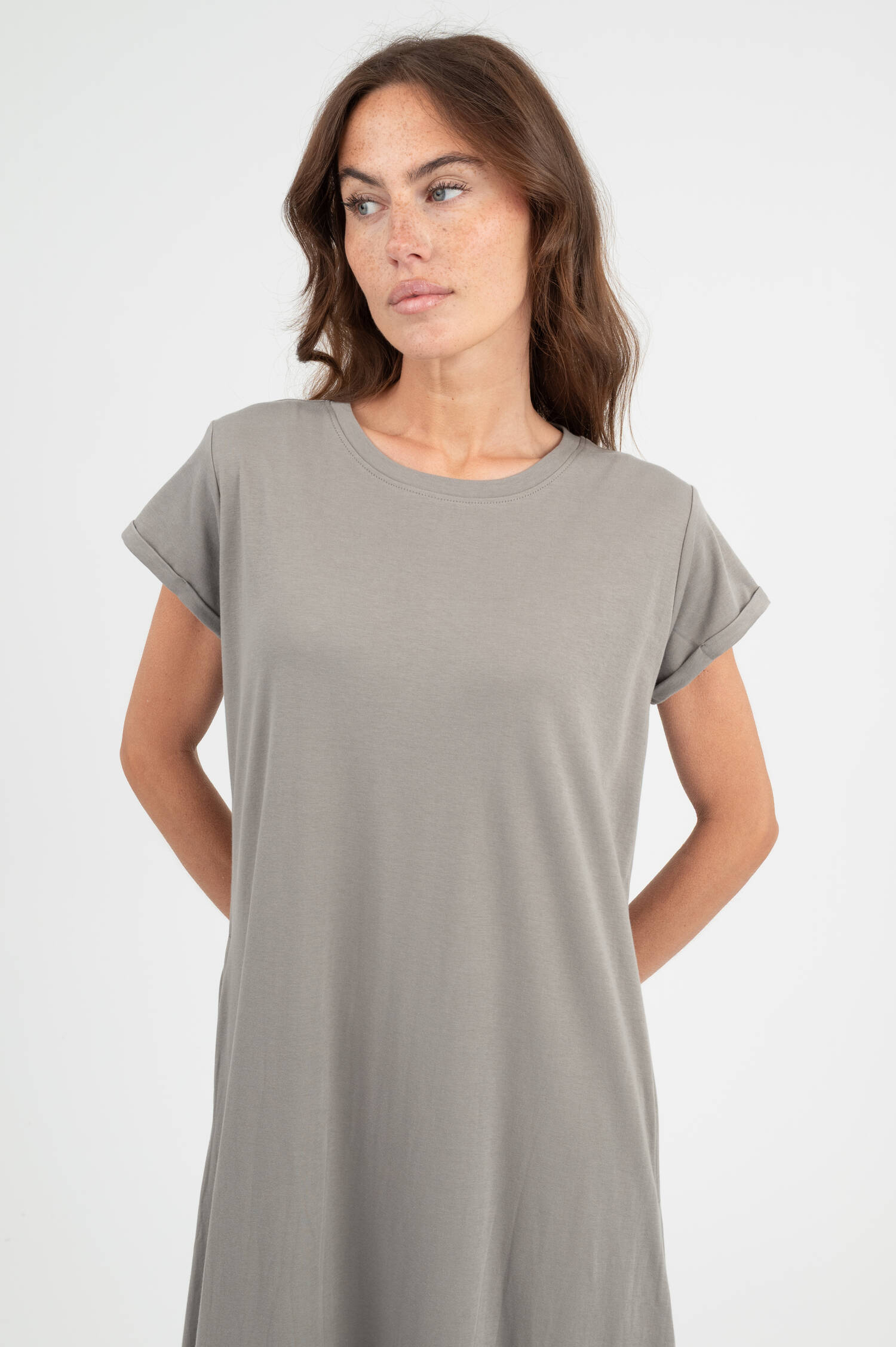 Sweatschlupfkleid LILITA in Grau Sweatschlupfkleid LILITA in Grau