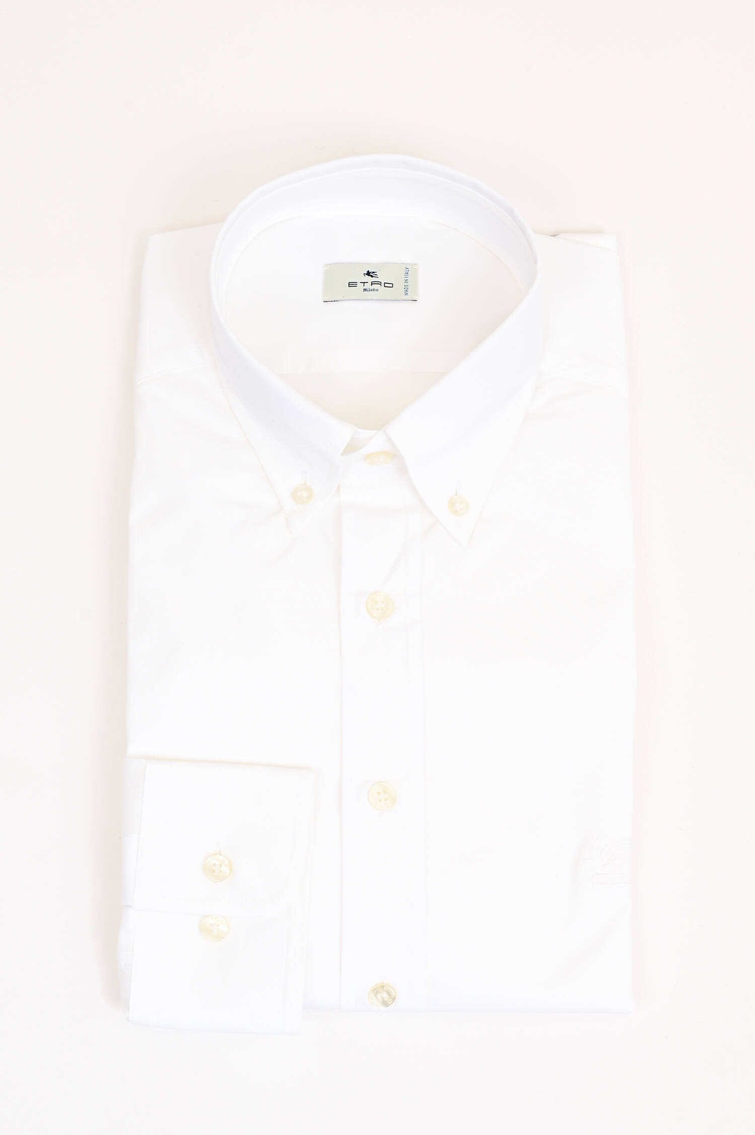 Baumwollhemd mit gesticktem Pegasus in Weiß