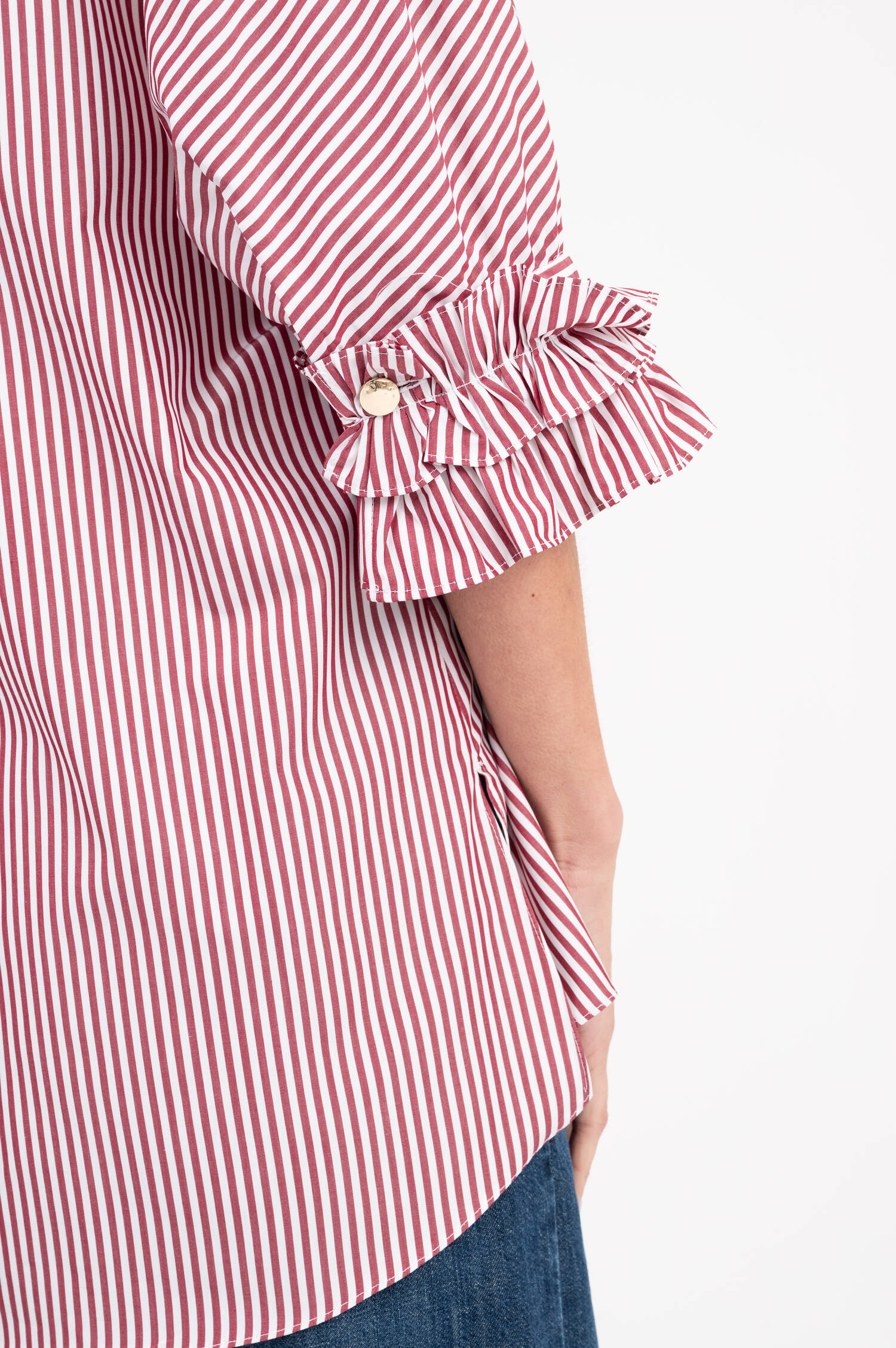 Bluse NEBBIE in Bordeaux/Weiß gestreift Bluse NEBBIE in Bordeaux/Weiß gestreift