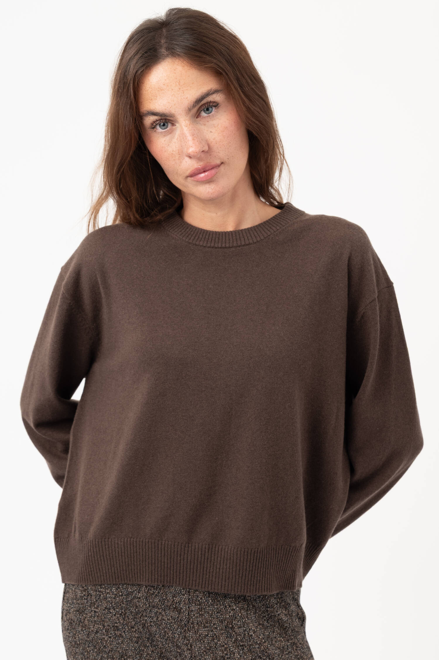 Woll-Pullover COSMOS in Braun Woll-Pullover COSMOS in Braun