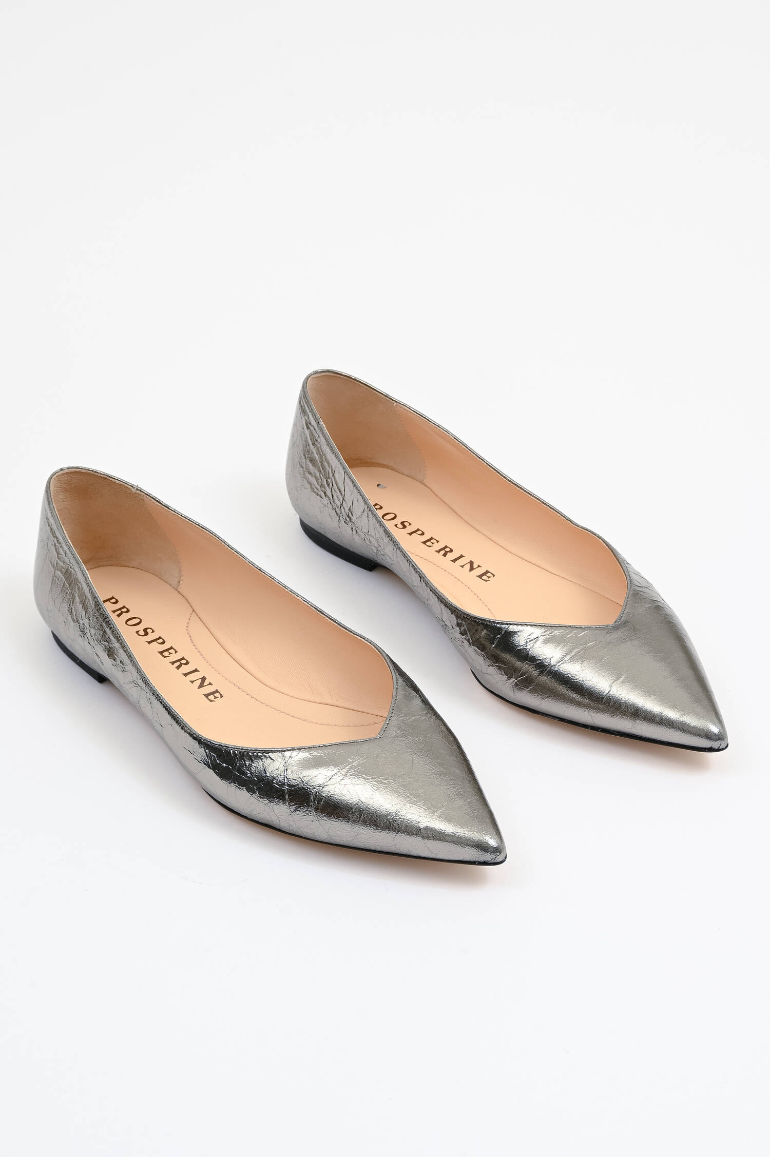 Ballerina BARBAR mit Spitze in Silbermetallic Ballerina BARBAR mit Spitze in Silbermetallic