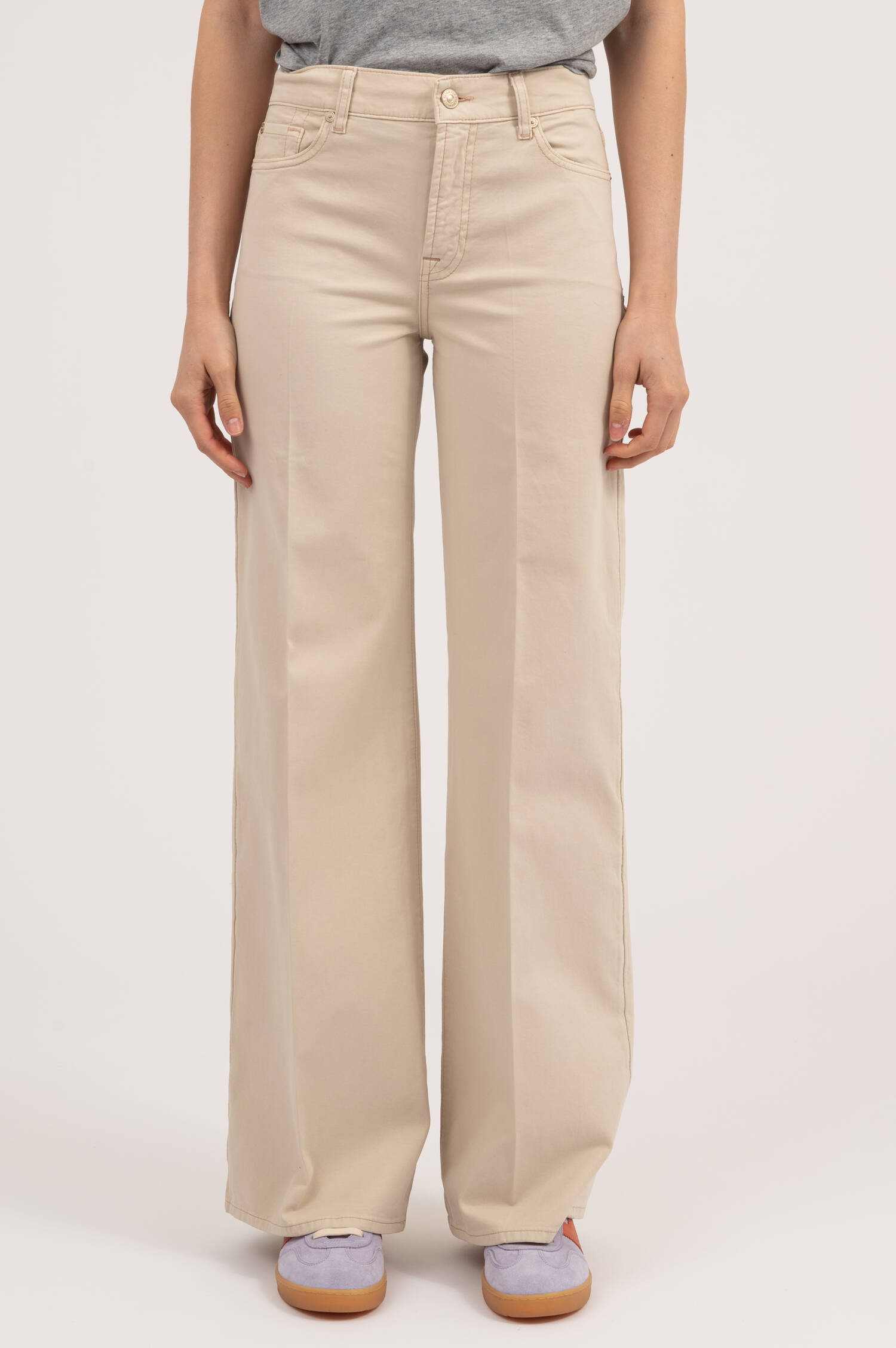 Jeans LOTTA aus Baumwolle in Creme