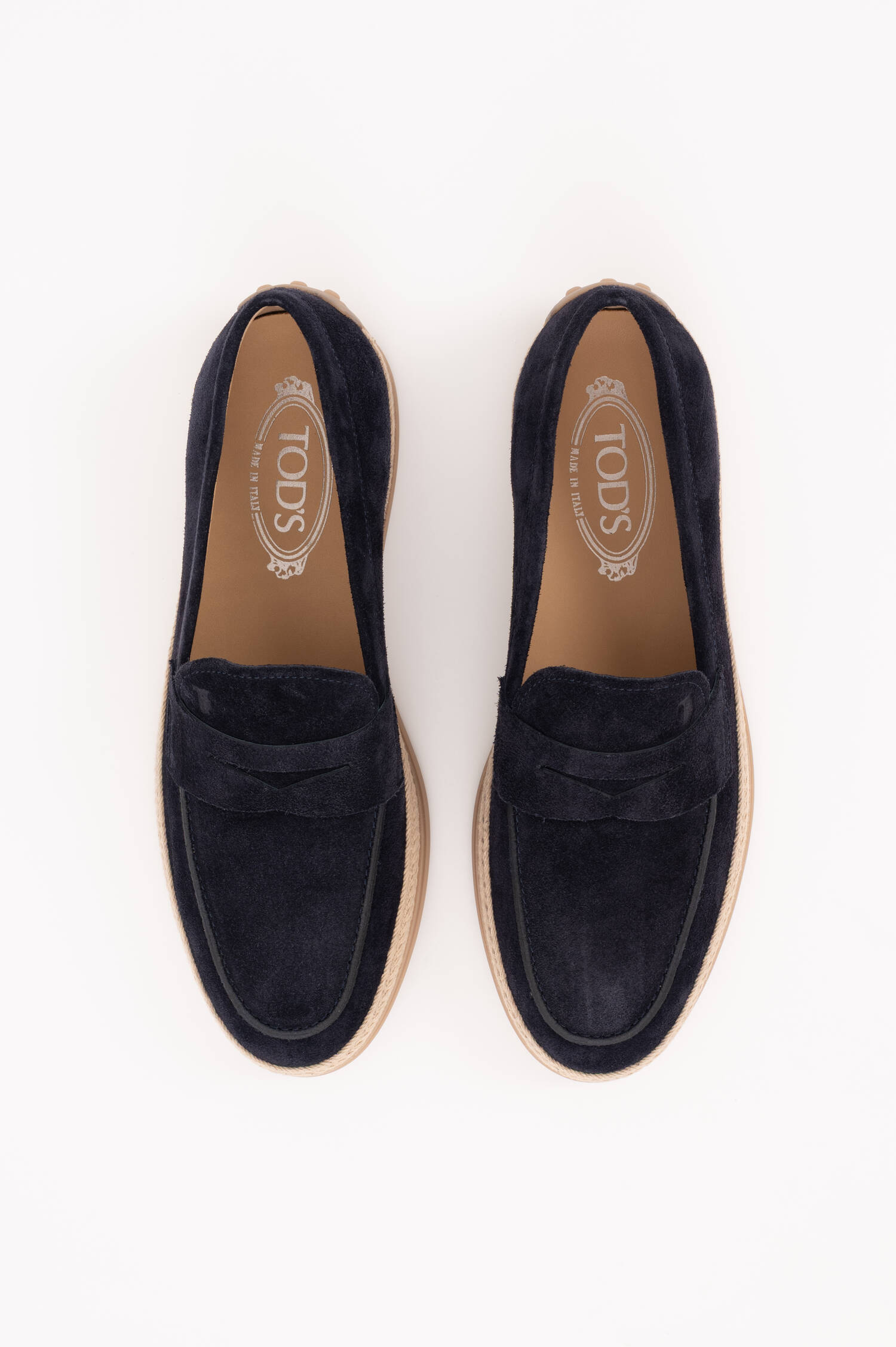 Mokassins GOMMA RAFIA in Navy
