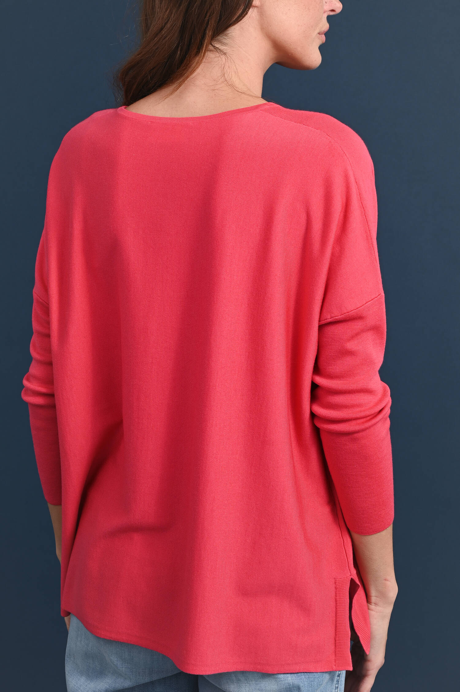 Langarmshirt in Azalearot