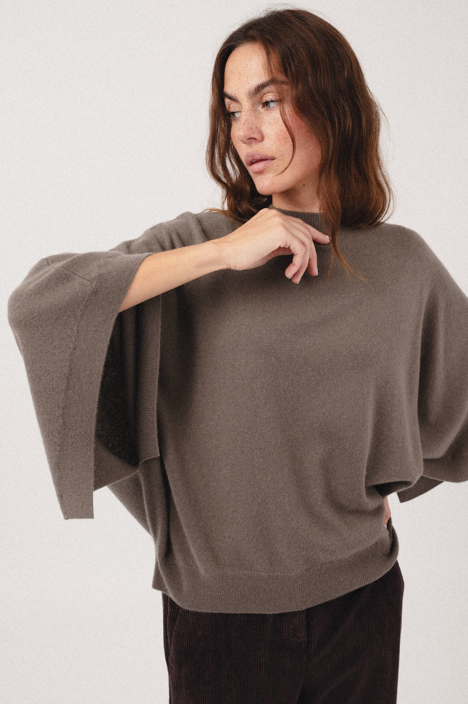 Cashmere Pullover KAJA in Taupe