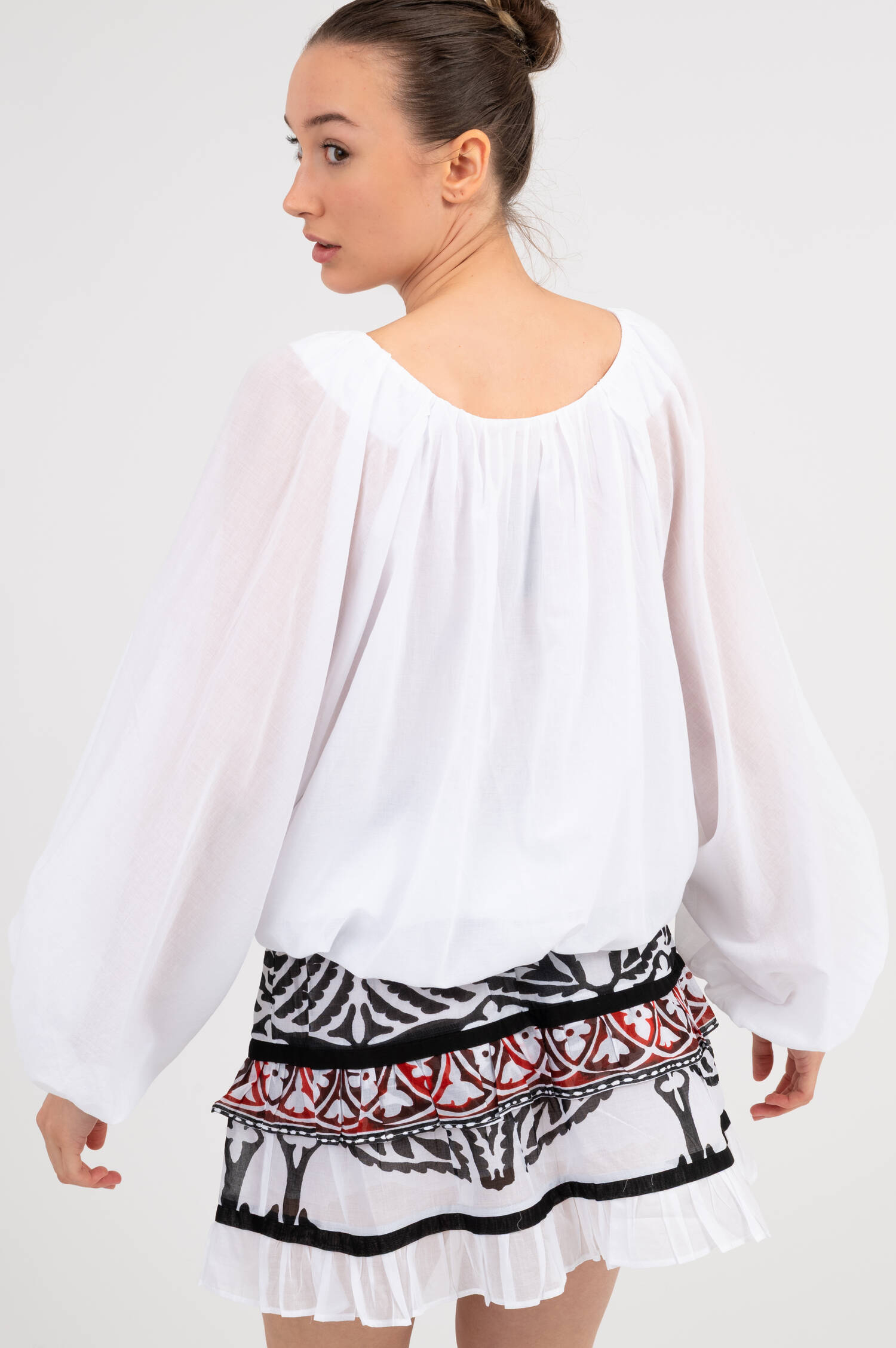 Schlupfbluse WILLOW in Weiß Schlupfbluse WILLOW in Weiß