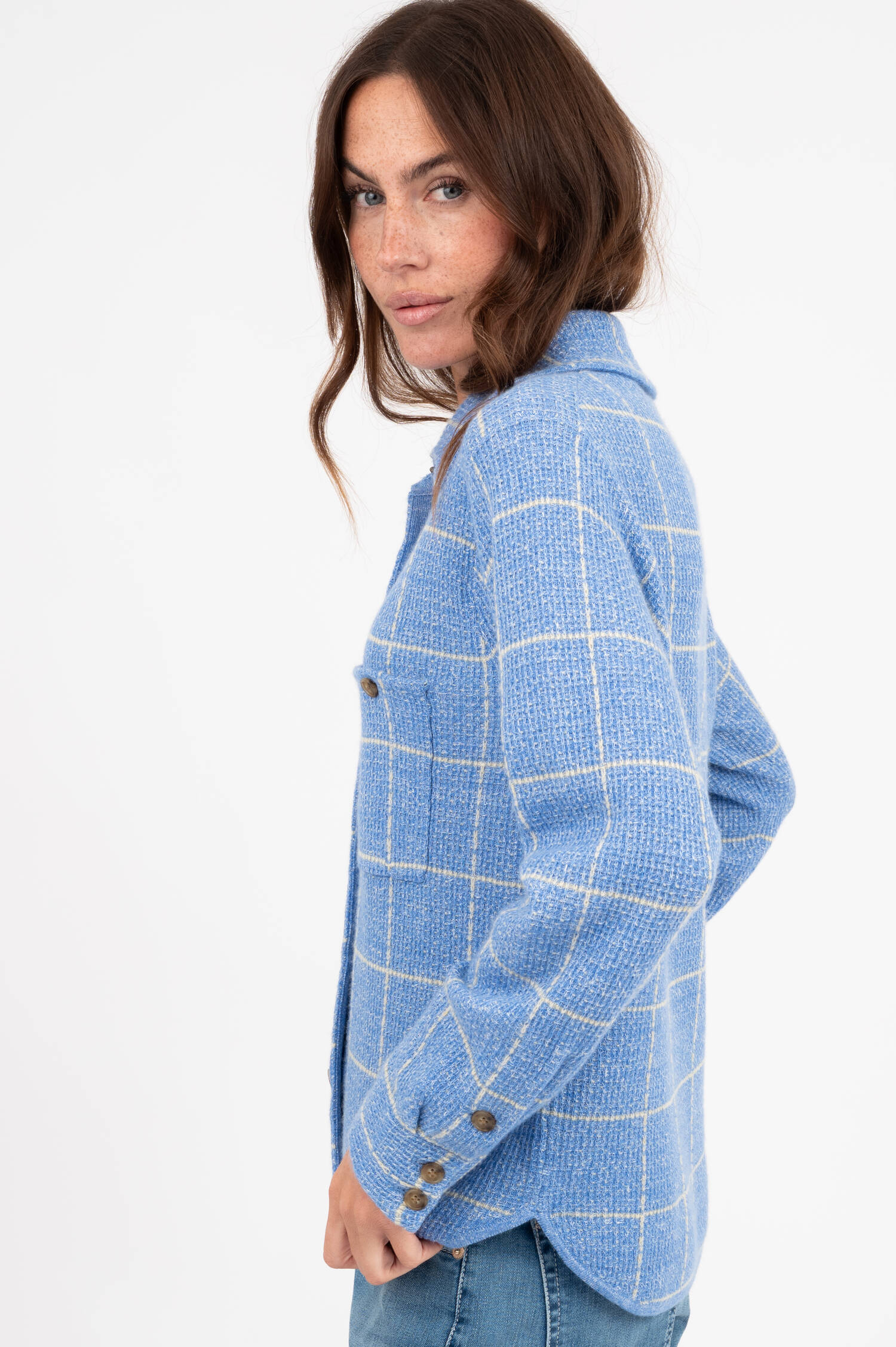 Strick Hemd DYLAN in Hellblau Strick Hemd DYLAN in Hellblau