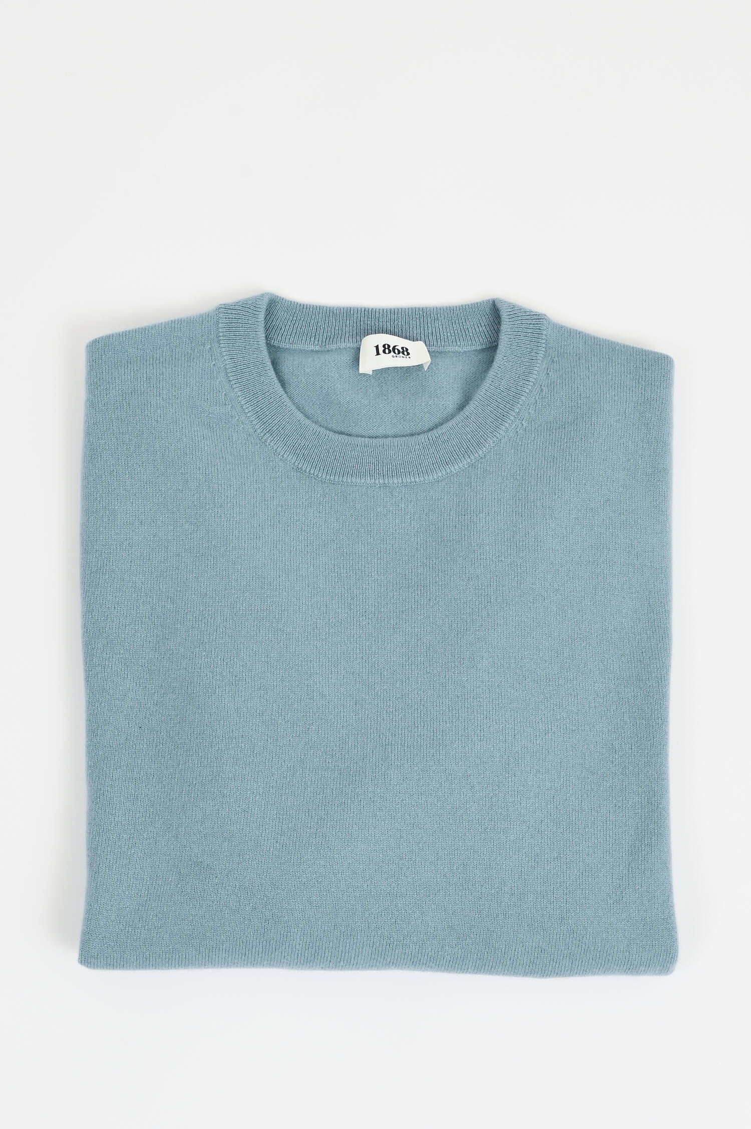 Cashmerepullover mit Rundhals in Slate