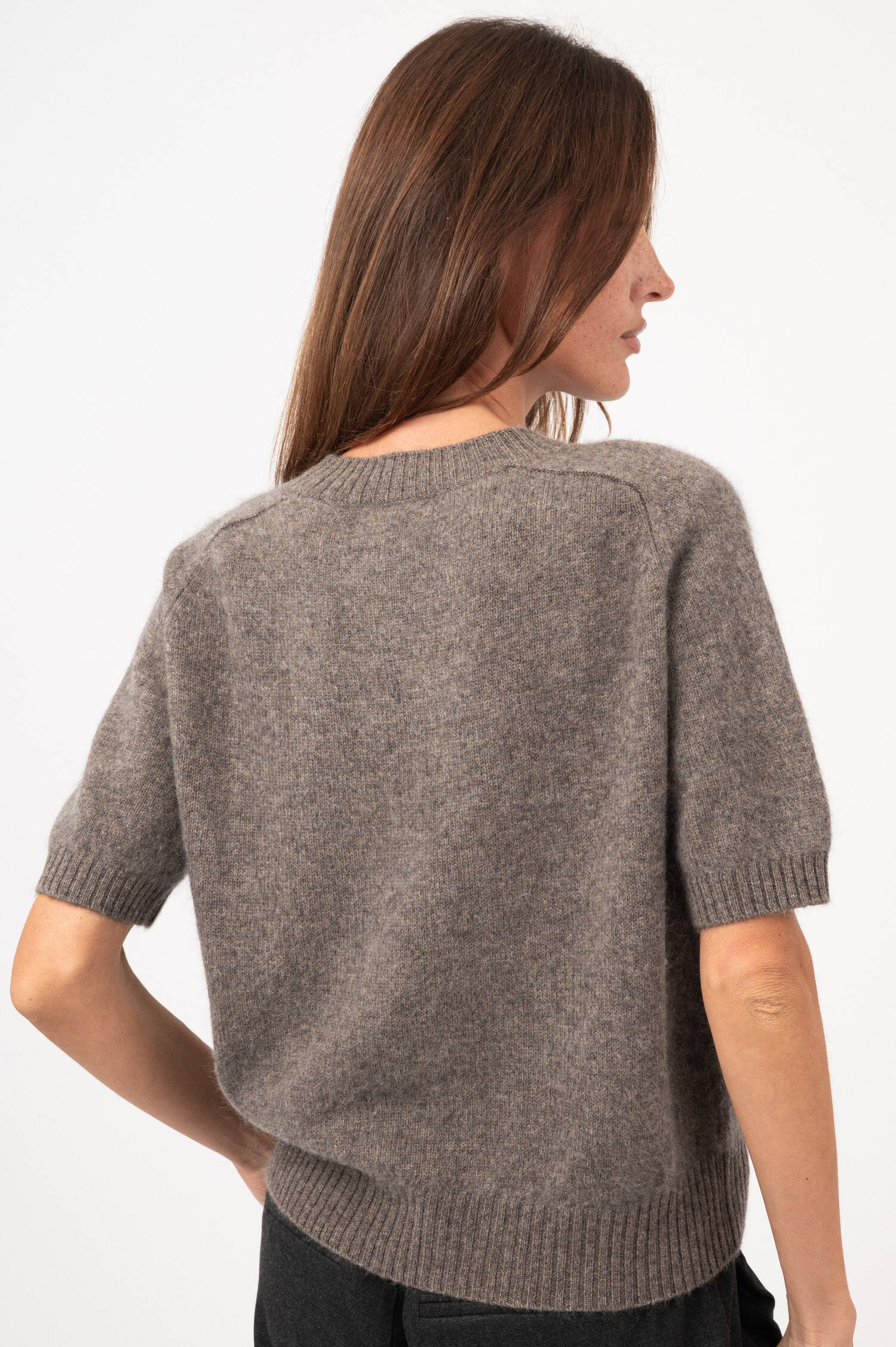 Woll-Cashmere-Pullover ANITA in Braun meliert Woll-Cashmere-Pullover ANITA in Braun meliert